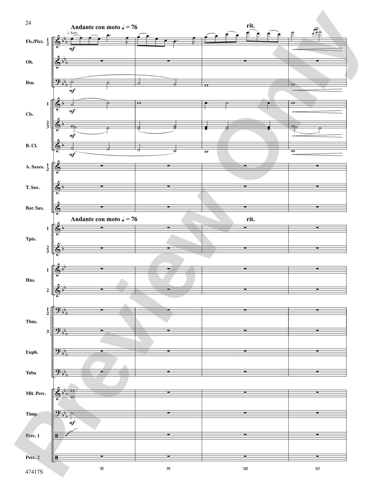 In Joyous Flight: Concert Band Conductor Score & Parts