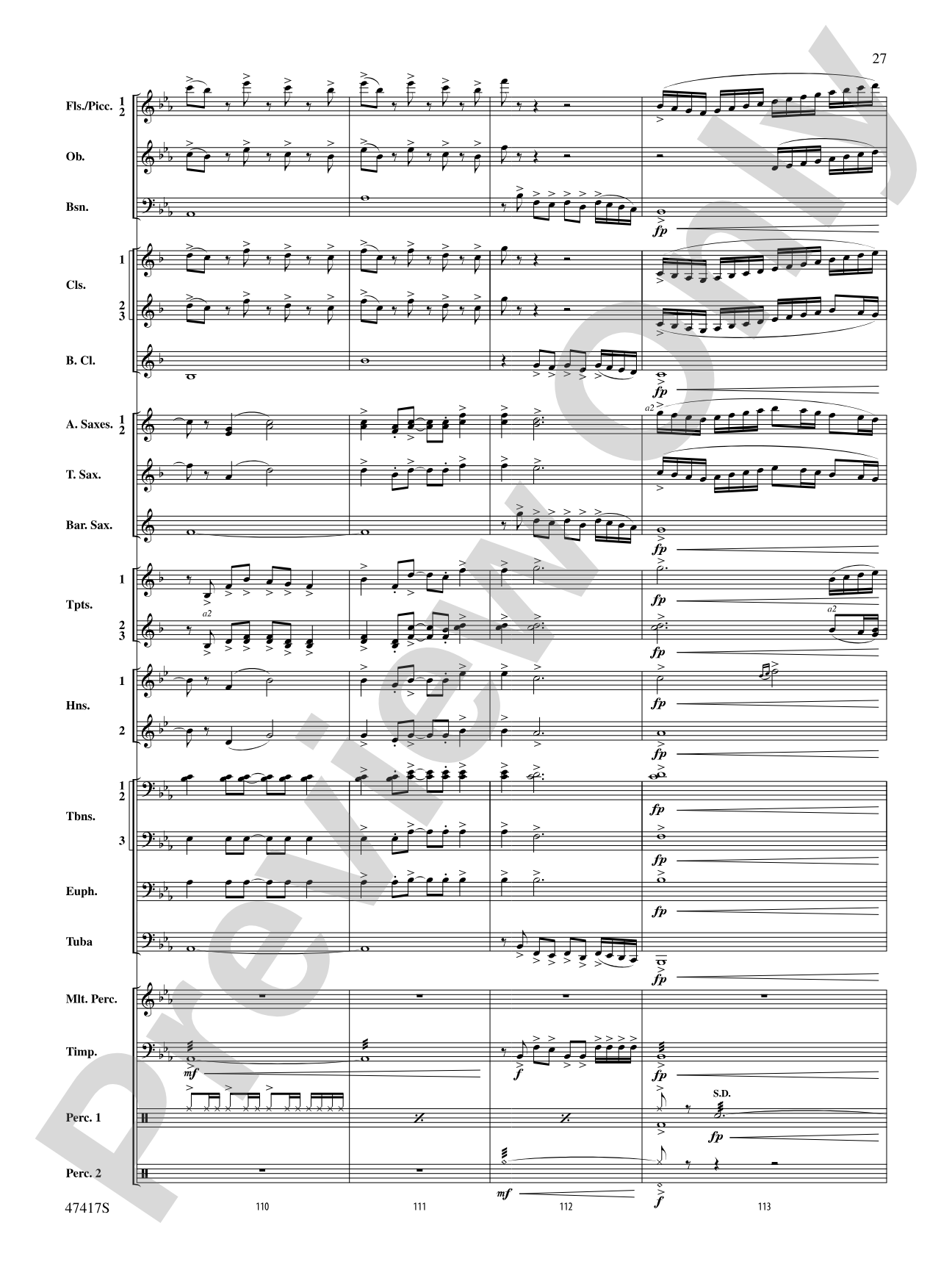 In Joyous Flight: Concert Band Conductor Score & Parts