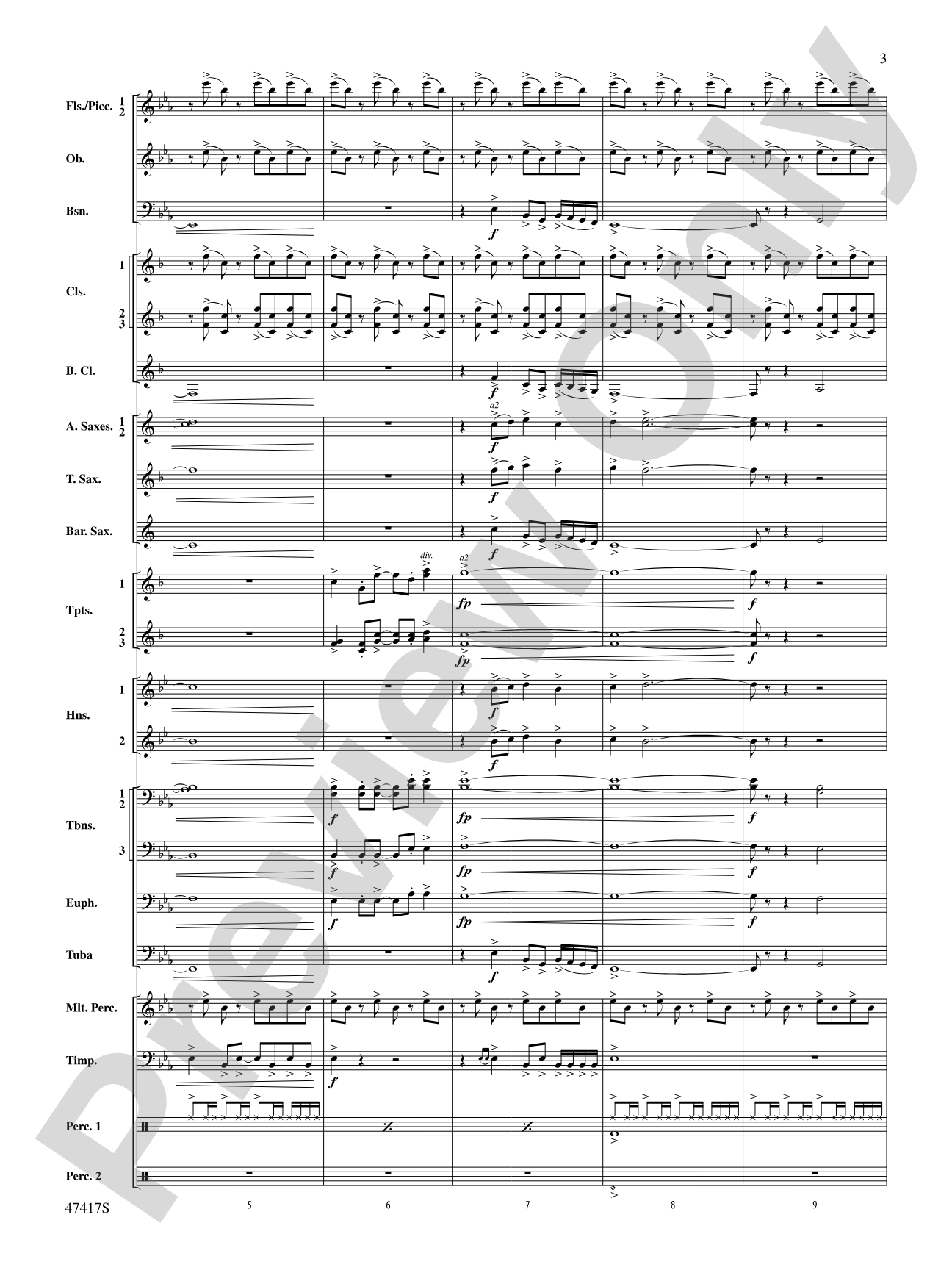 In Joyous Flight: Concert Band Conductor Score & Parts
