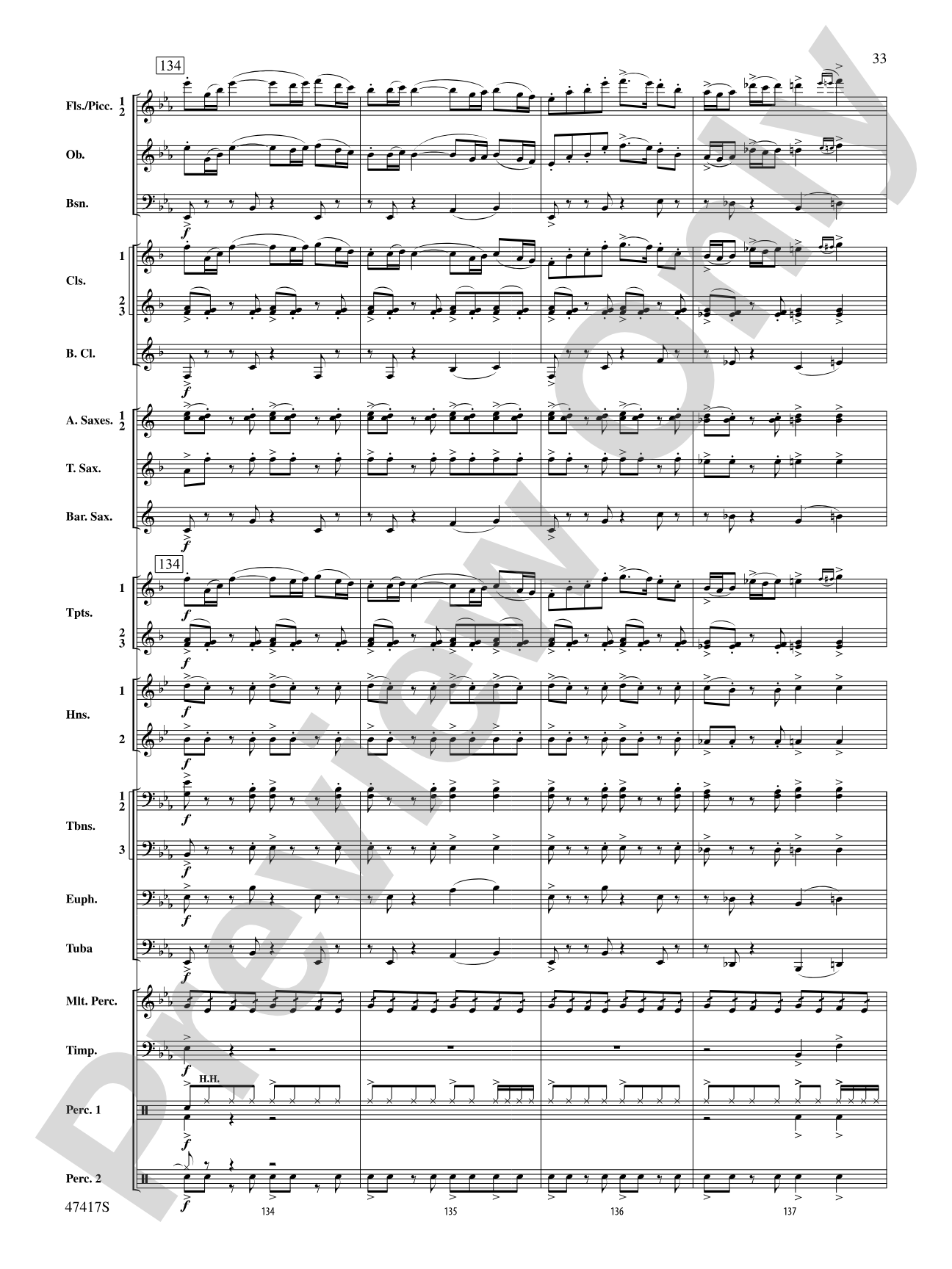 In Joyous Flight: Concert Band Conductor Score & Parts