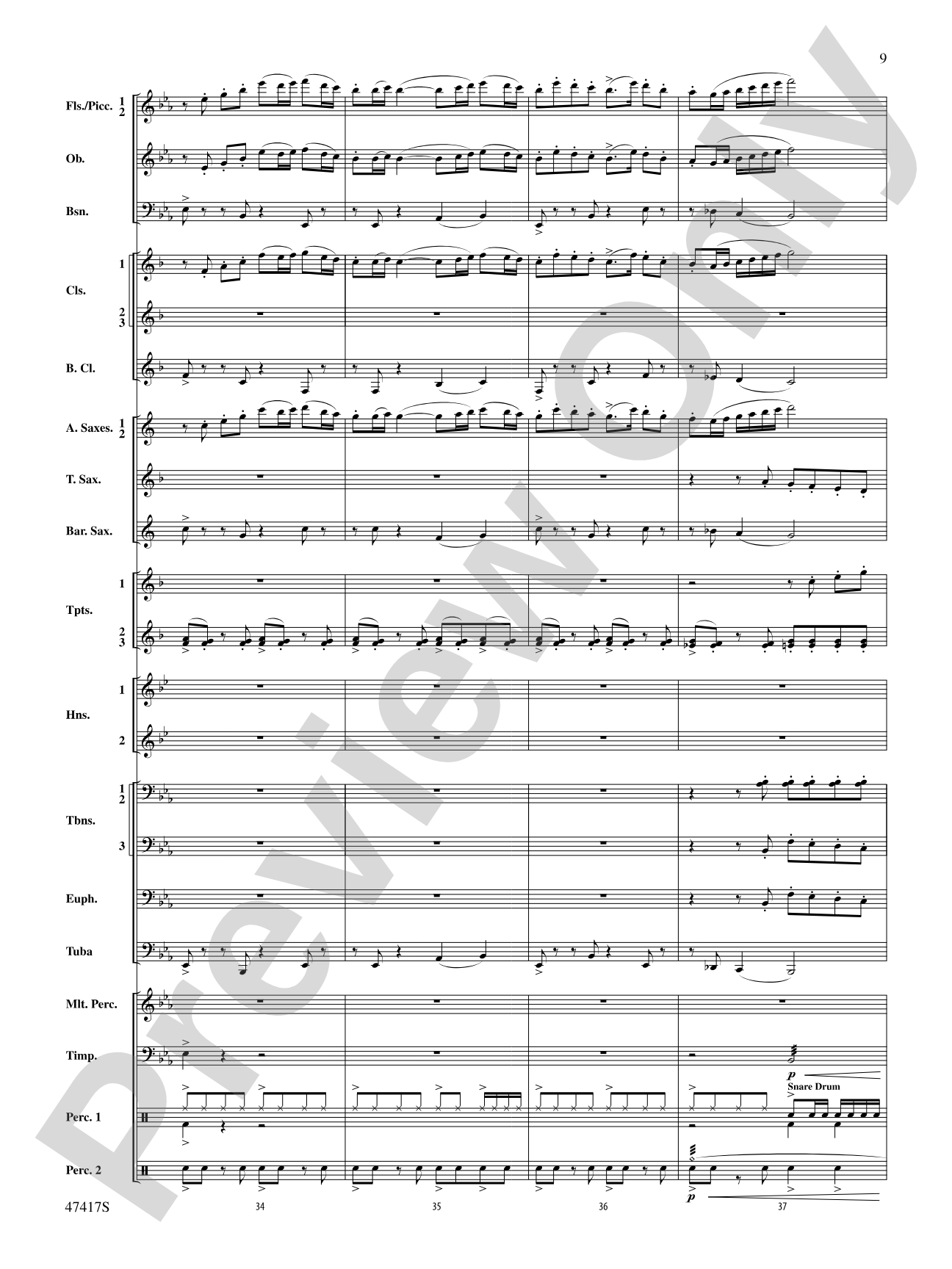 In Joyous Flight: Concert Band Conductor Score & Parts