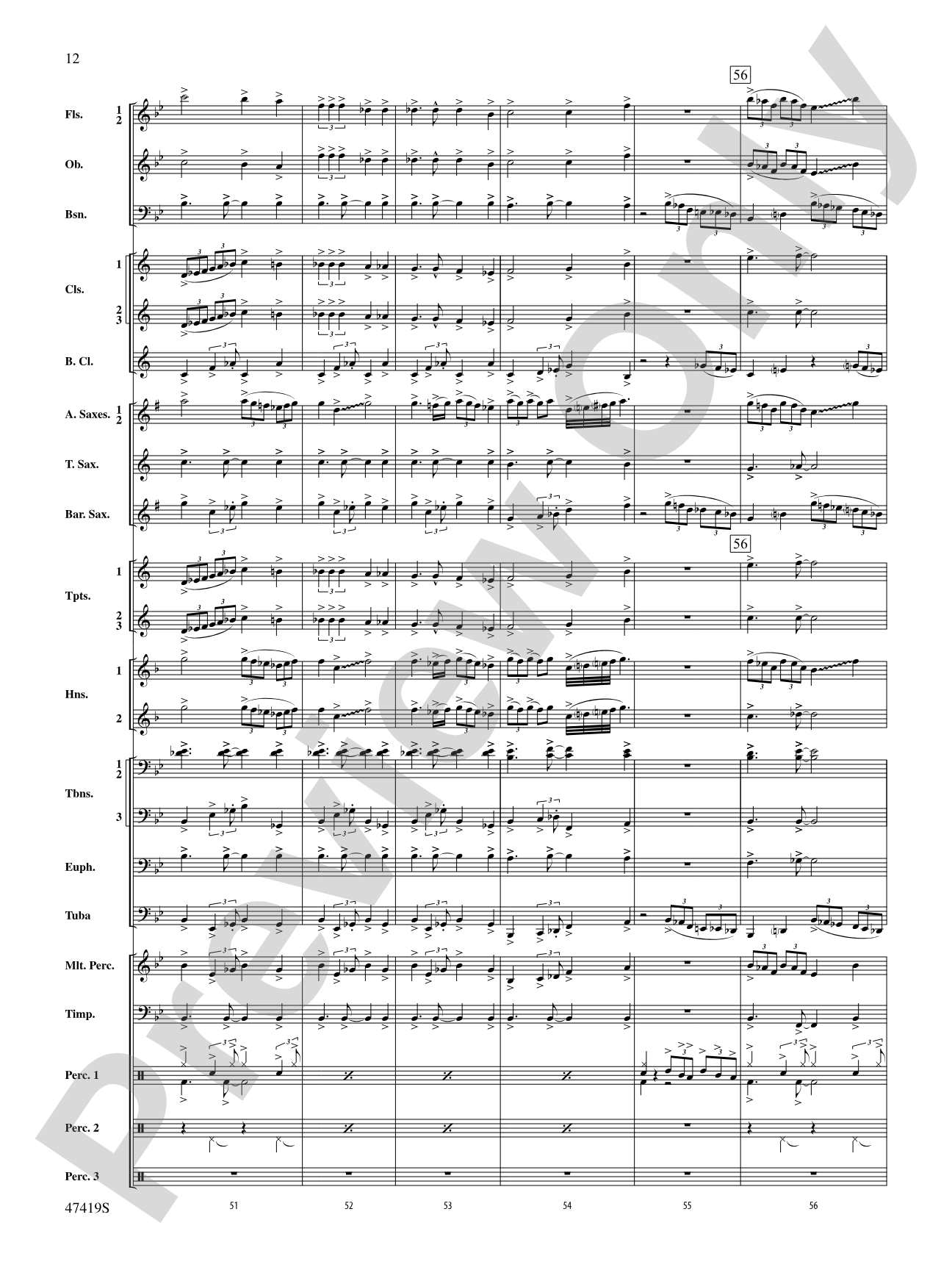 Habanera: Concert Band Conductor Score & Parts