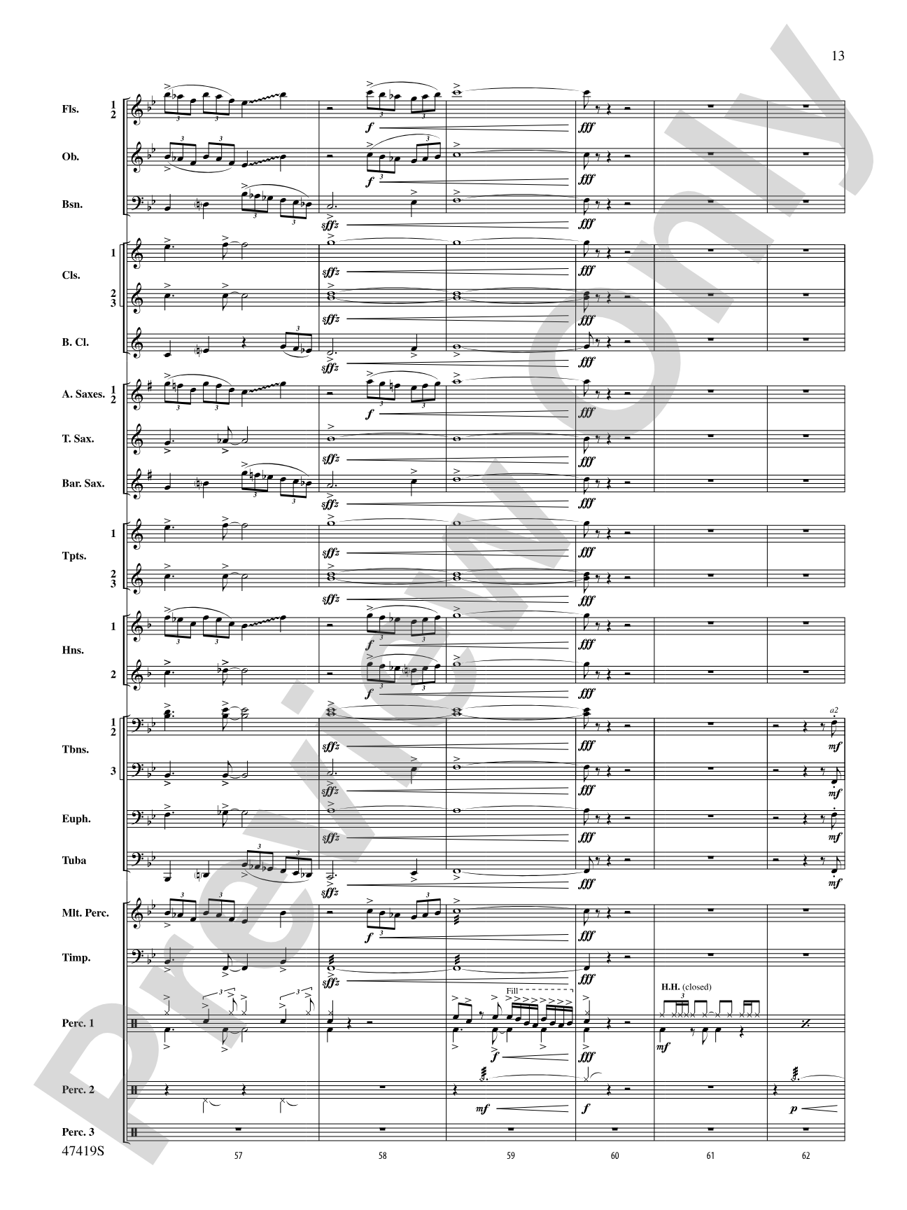 Habanera: Concert Band Conductor Score & Parts