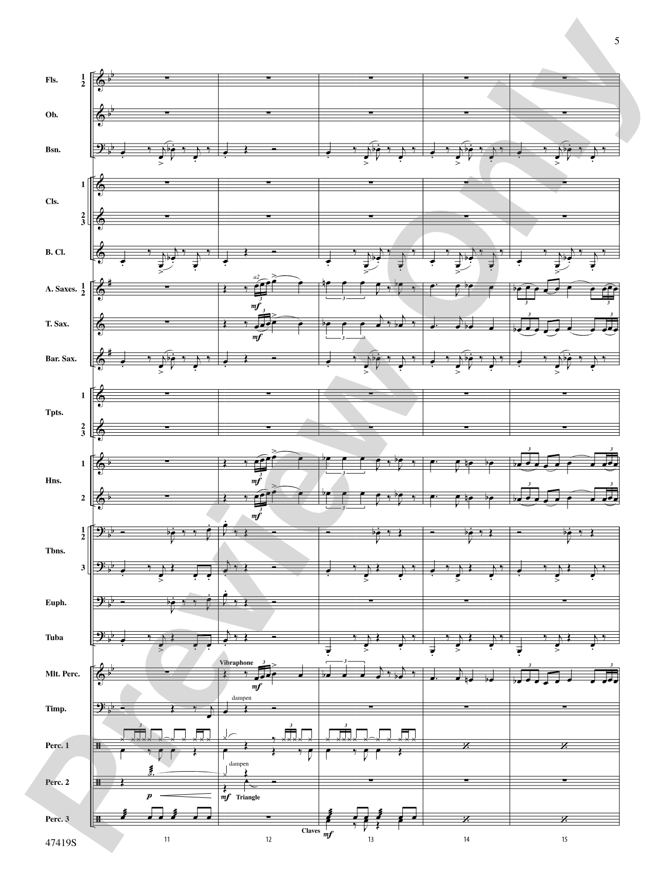 Habanera: Concert Band Conductor Score & Parts
