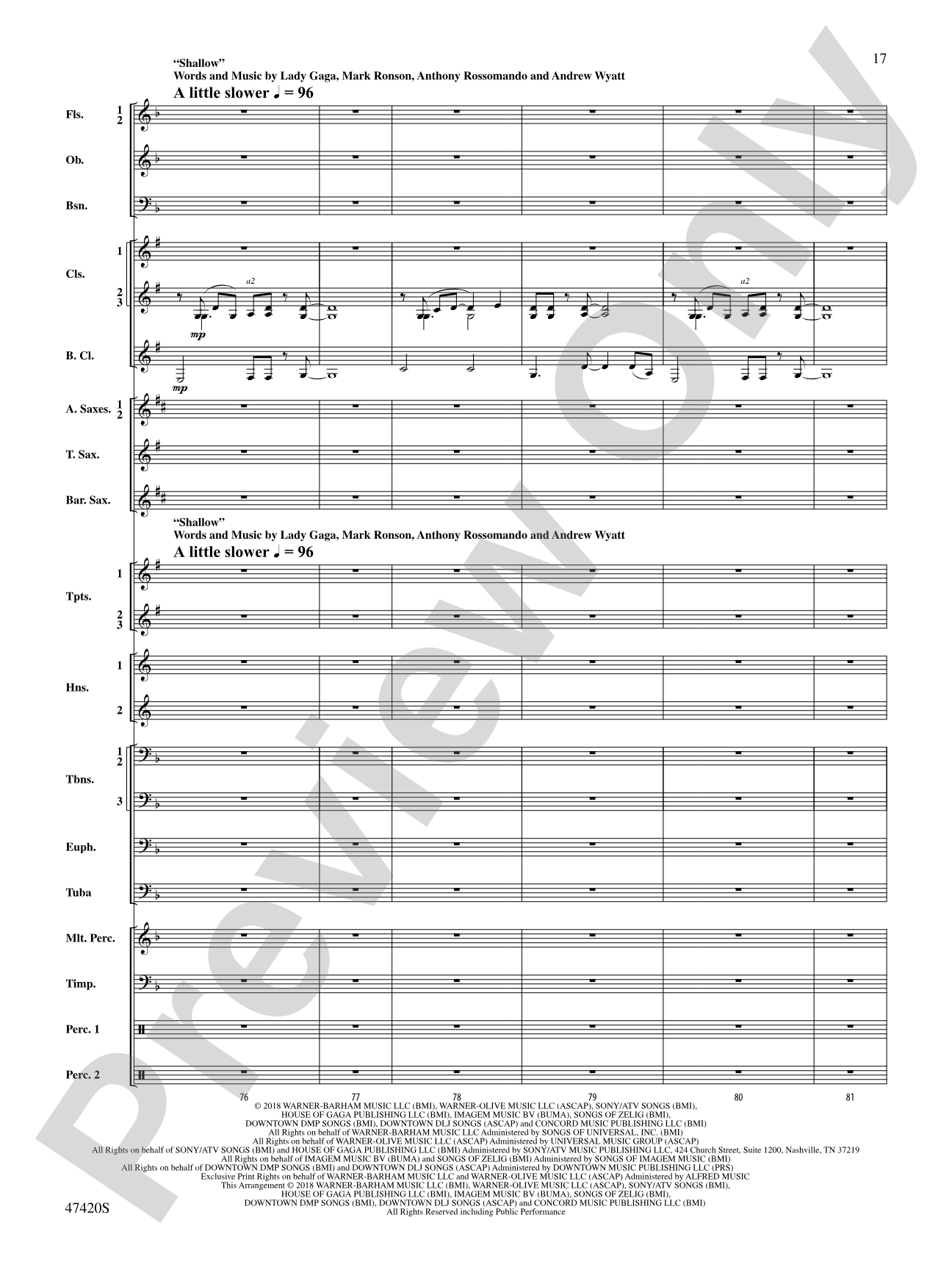 A Star Is Born: Concert Band Conductor Score & Parts