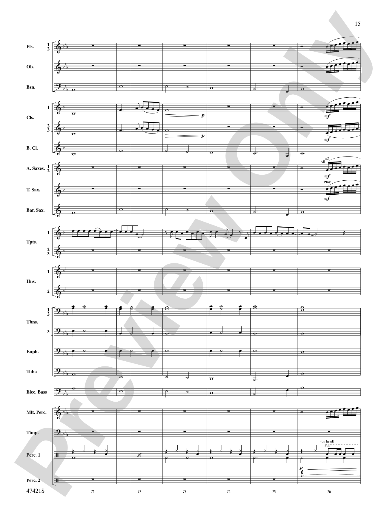Meat Loaf---The Hits: Concert Band Conductor Score & Parts