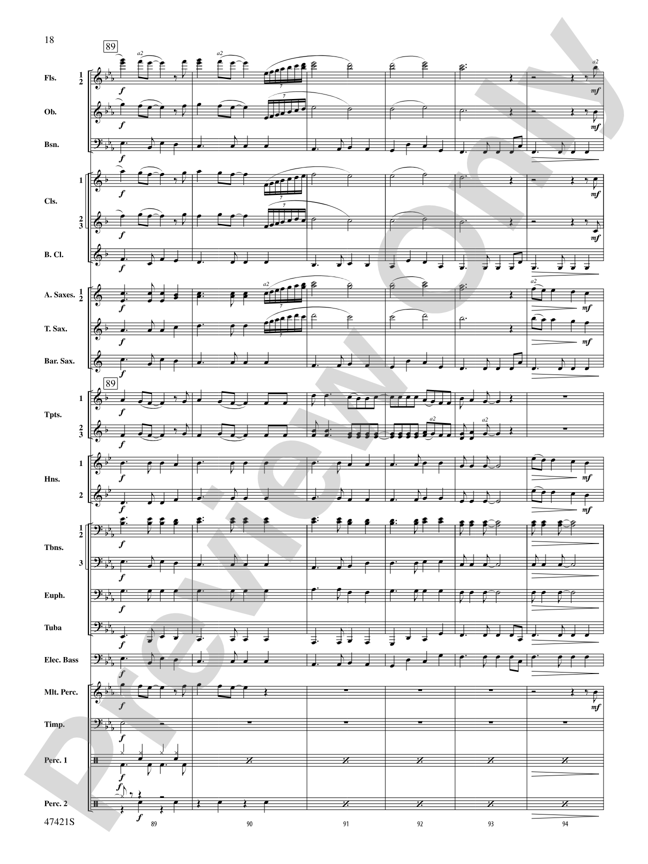 Meat Loaf---The Hits: Concert Band Conductor Score & Parts