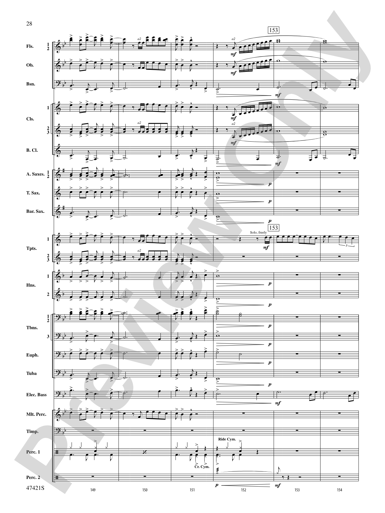 Meat Loaf---The Hits: Concert Band Conductor Score & Parts