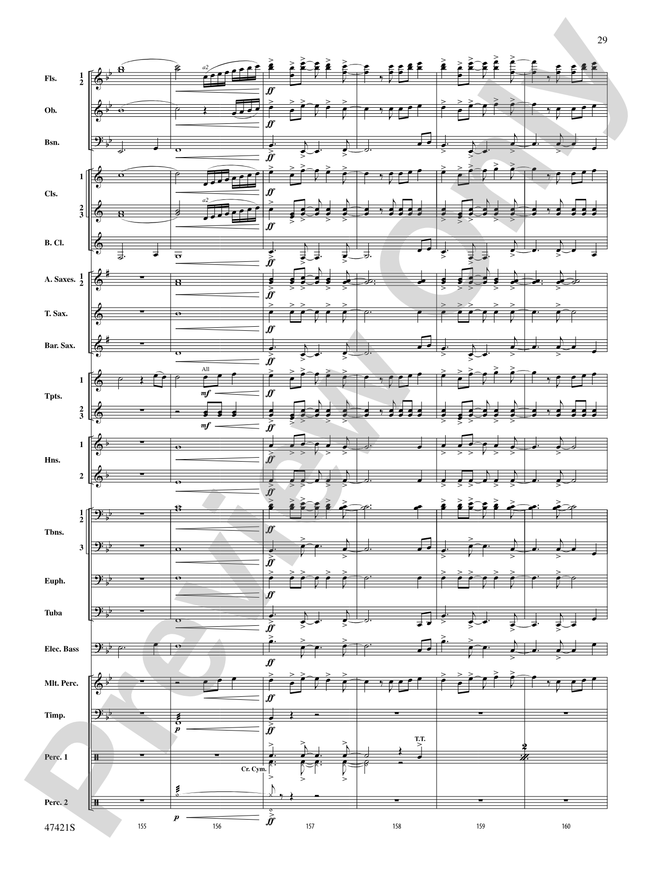 Meat Loaf---The Hits: Concert Band Conductor Score & Parts