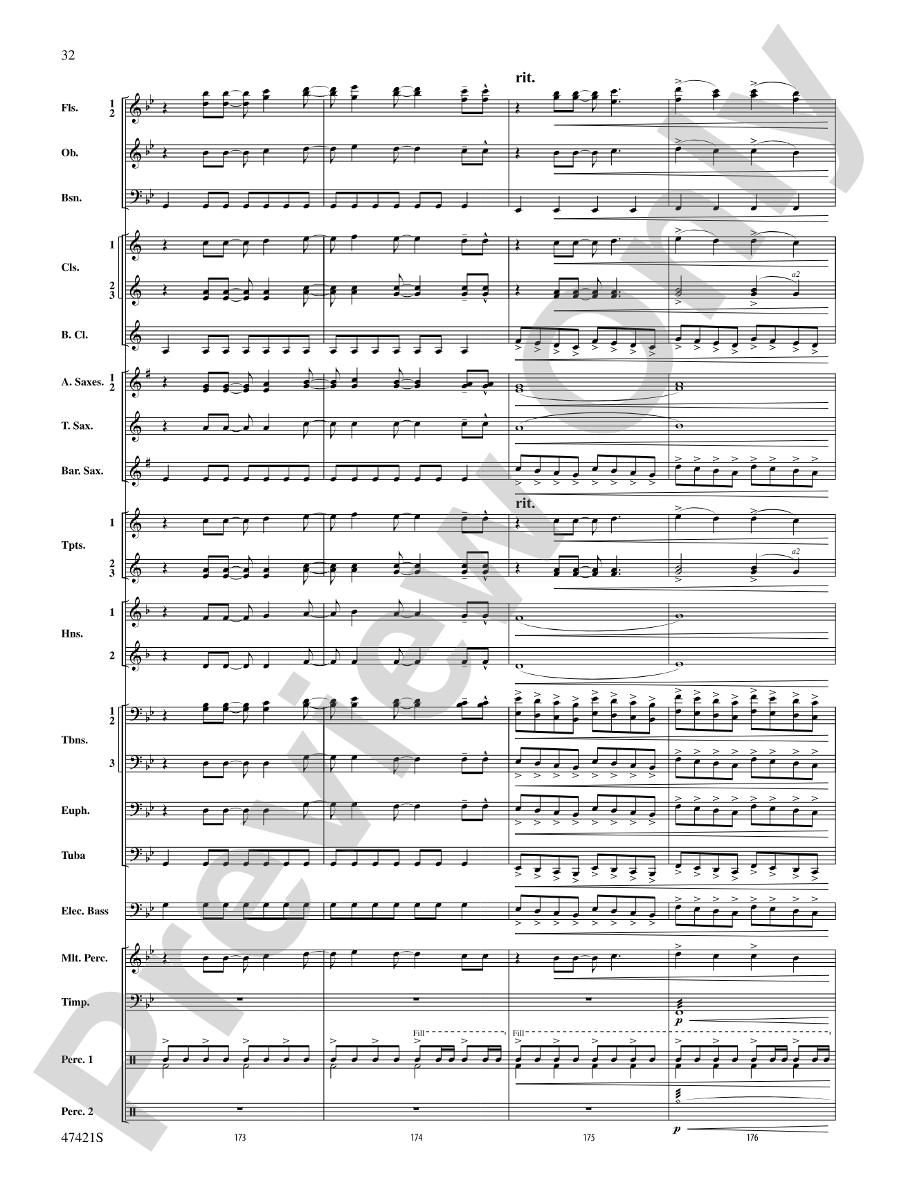 Meat Loaf---The Hits: Concert Band Conductor Score & Parts