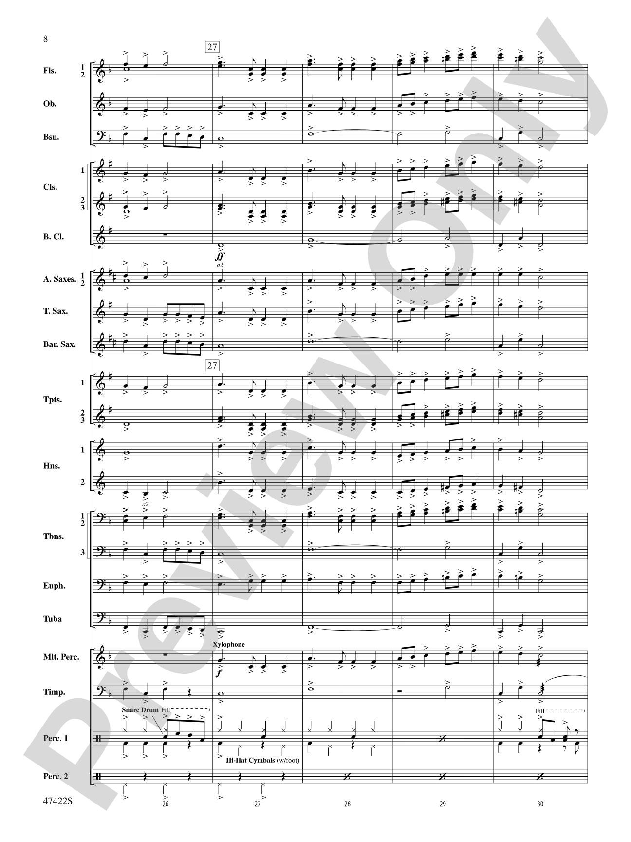 Boughs of Holly: Concert Band Conductor Score & Parts
