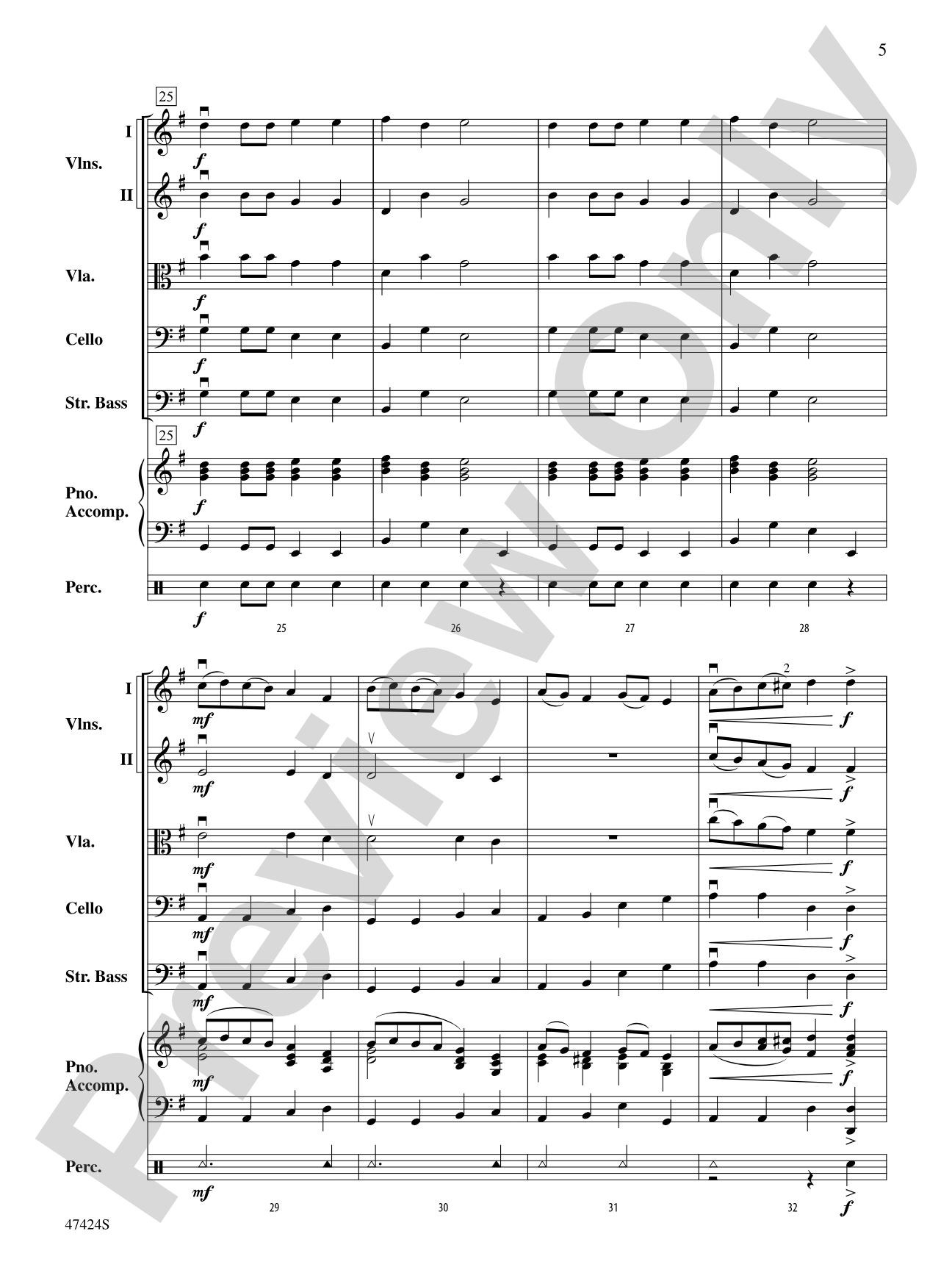 March from The Nutcracker: String Orchestra Conductor Score & Parts