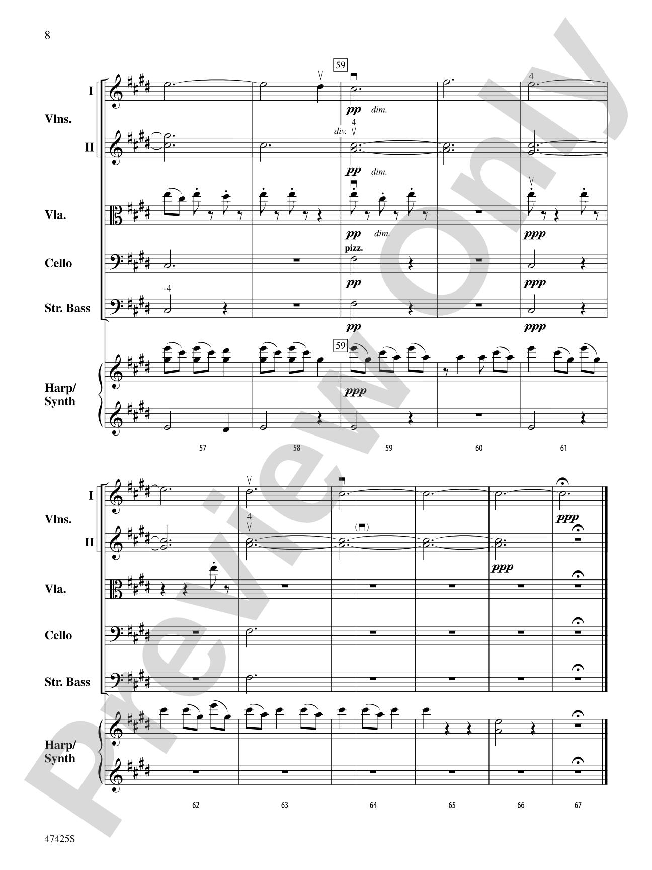 Salamander Eyes: String Orchestra Conductor Score & Parts