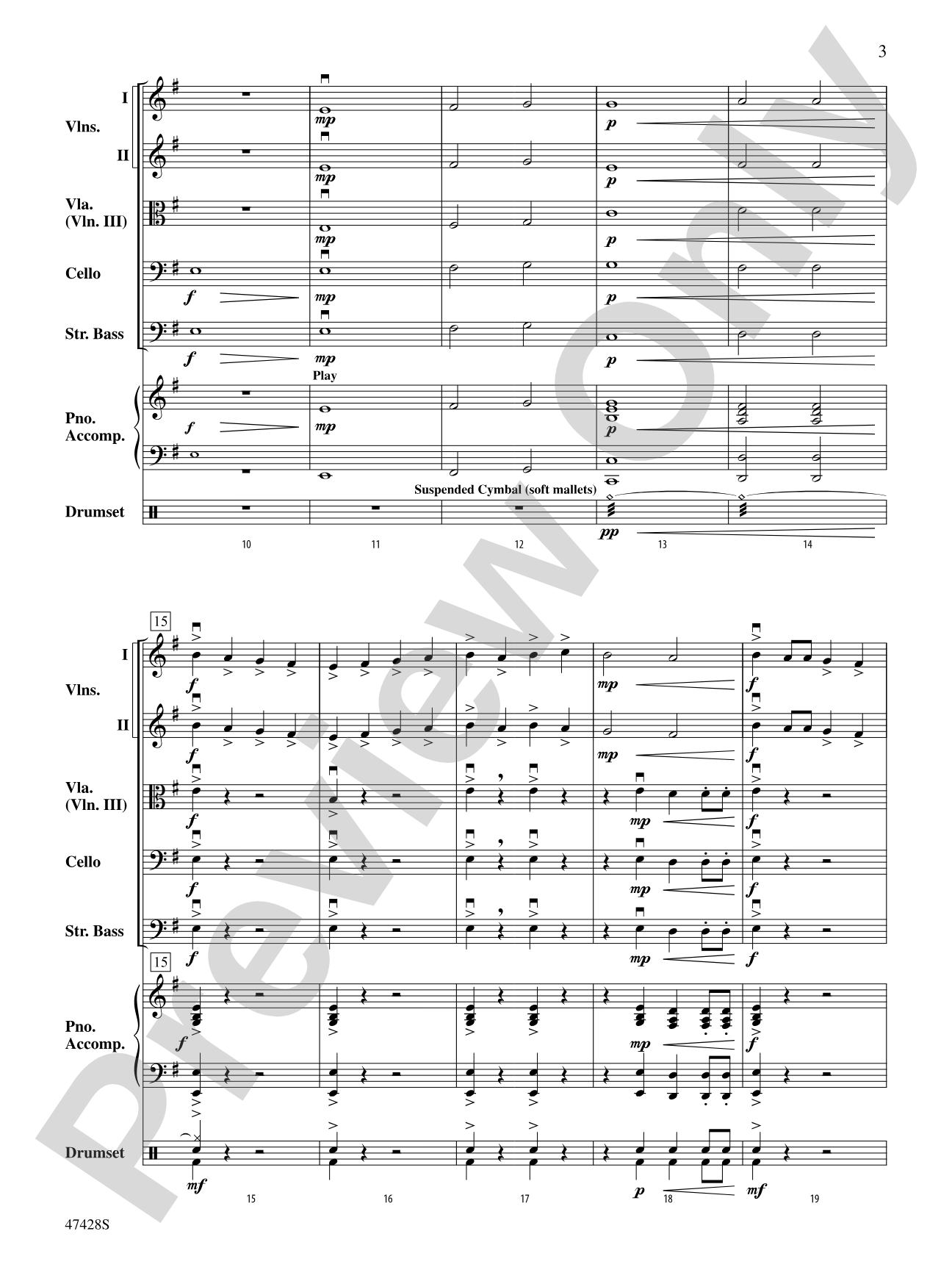 Thunderous: String Orchestra Conductor Score & Parts