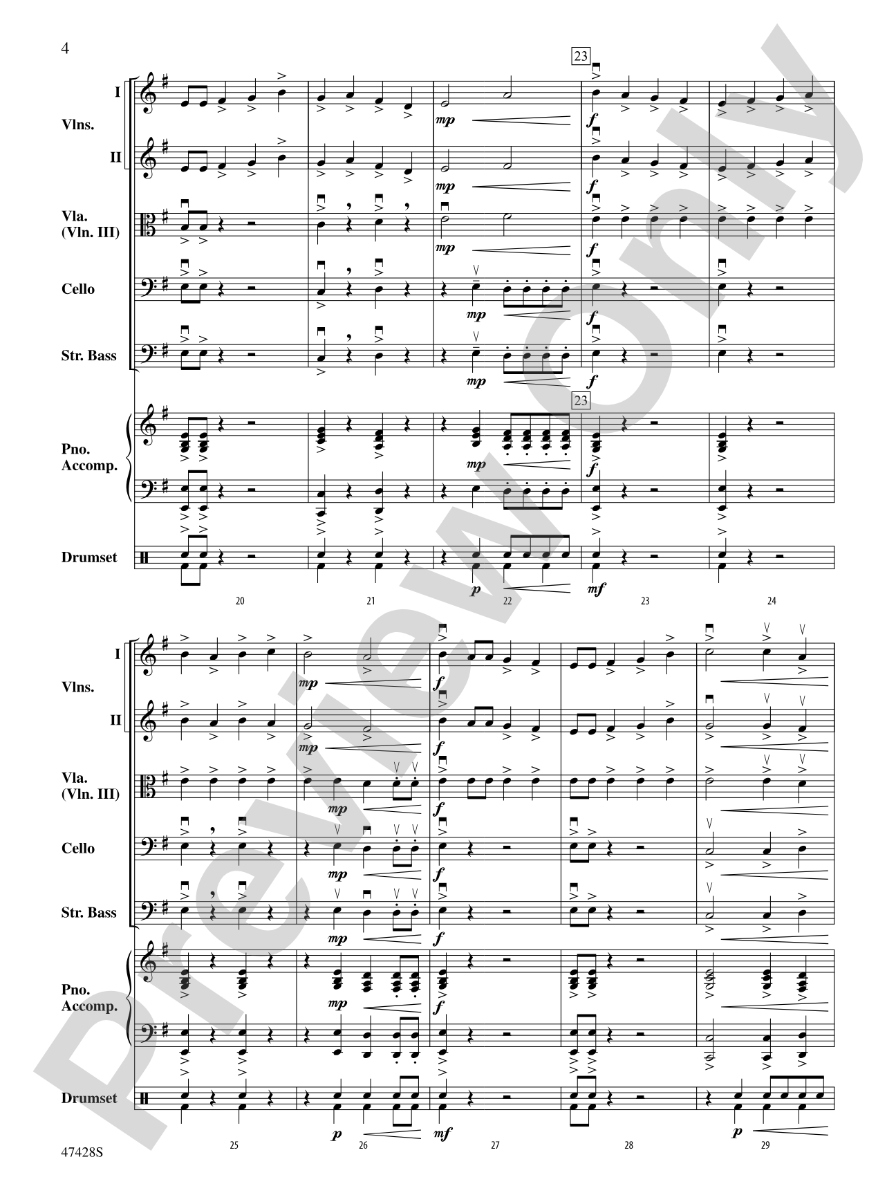 Thunderous: String Orchestra Conductor Score & Parts