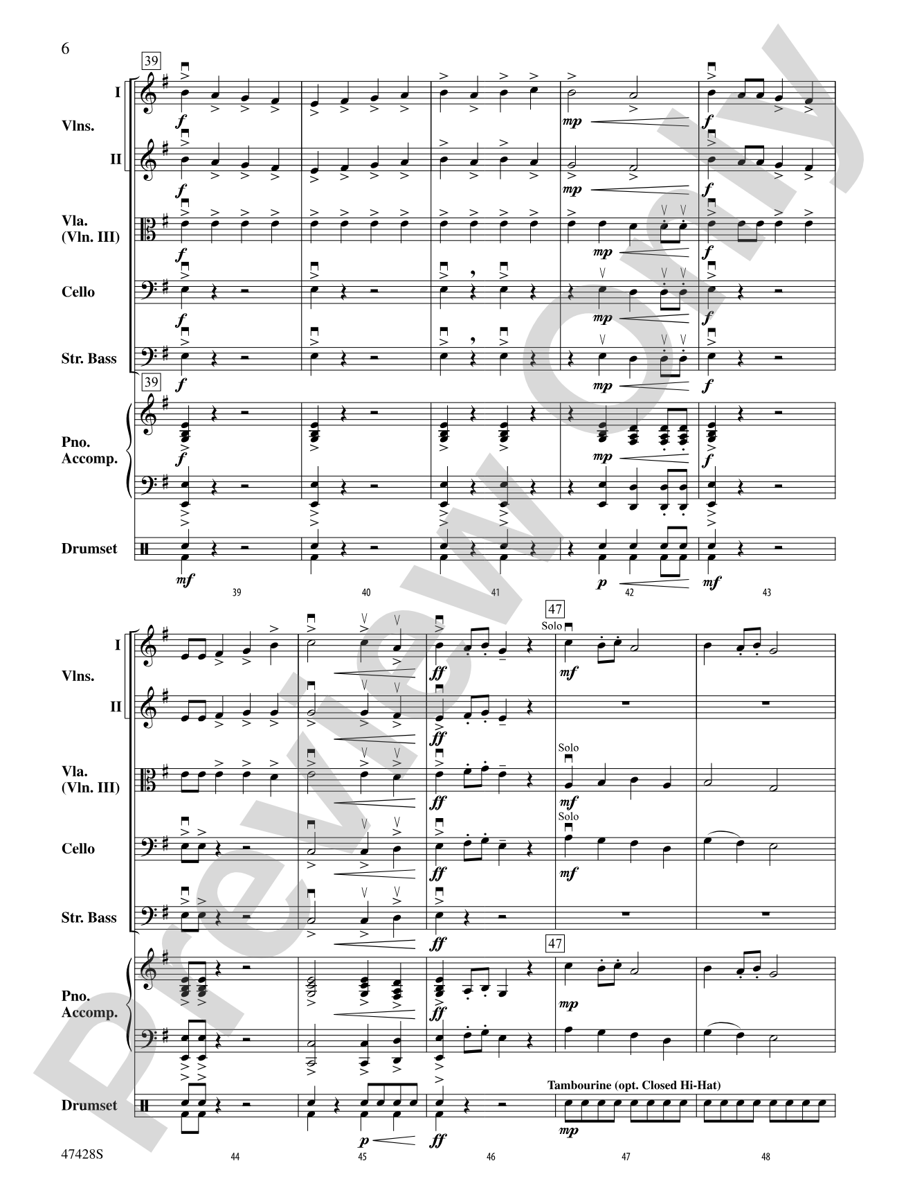 Thunderous: String Orchestra Conductor Score & Parts