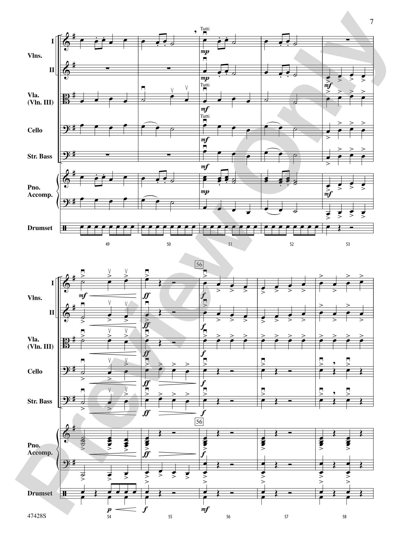 Thunderous: String Orchestra Conductor Score & Parts