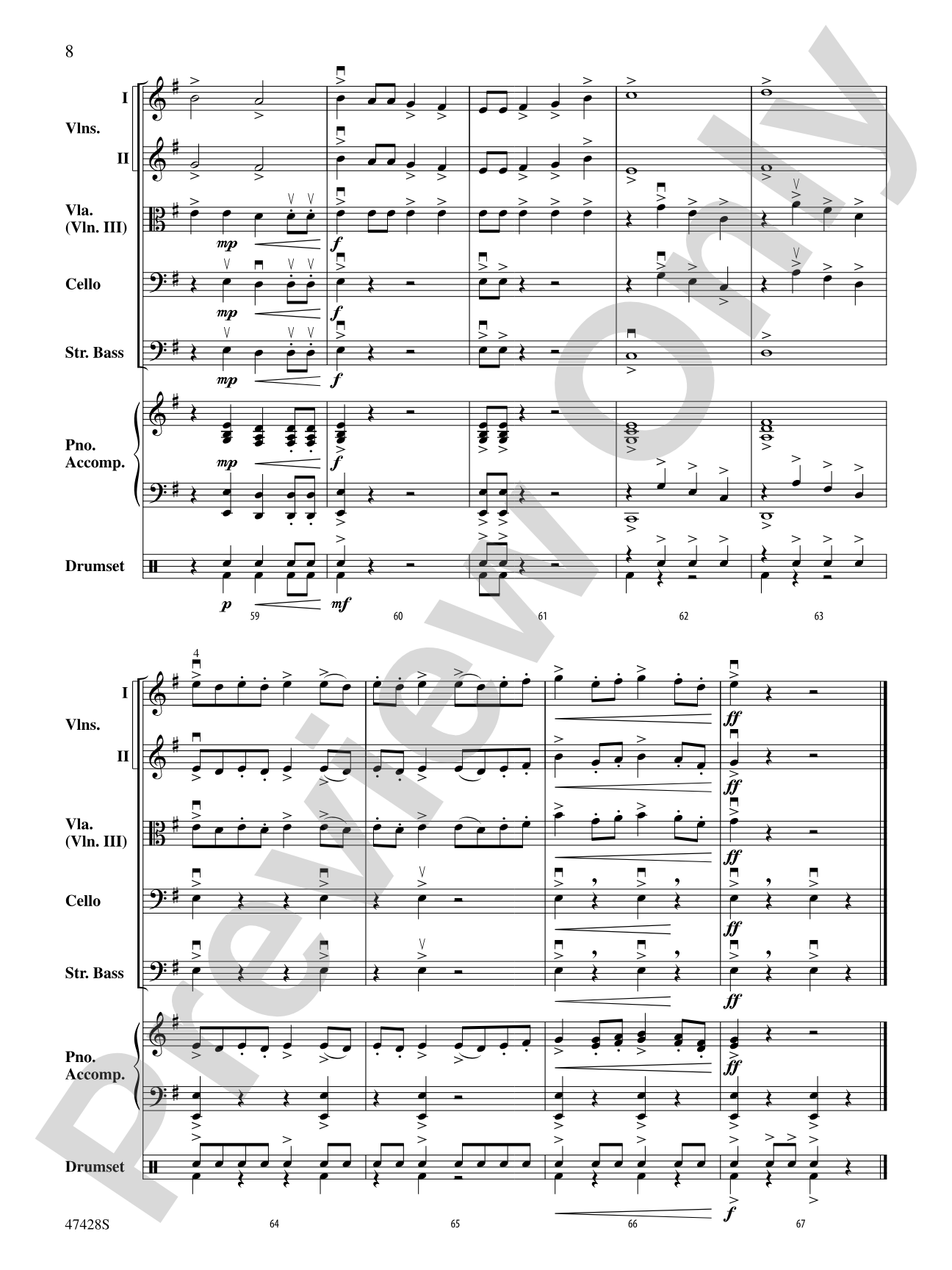 Thunderous: String Orchestra Conductor Score & Parts