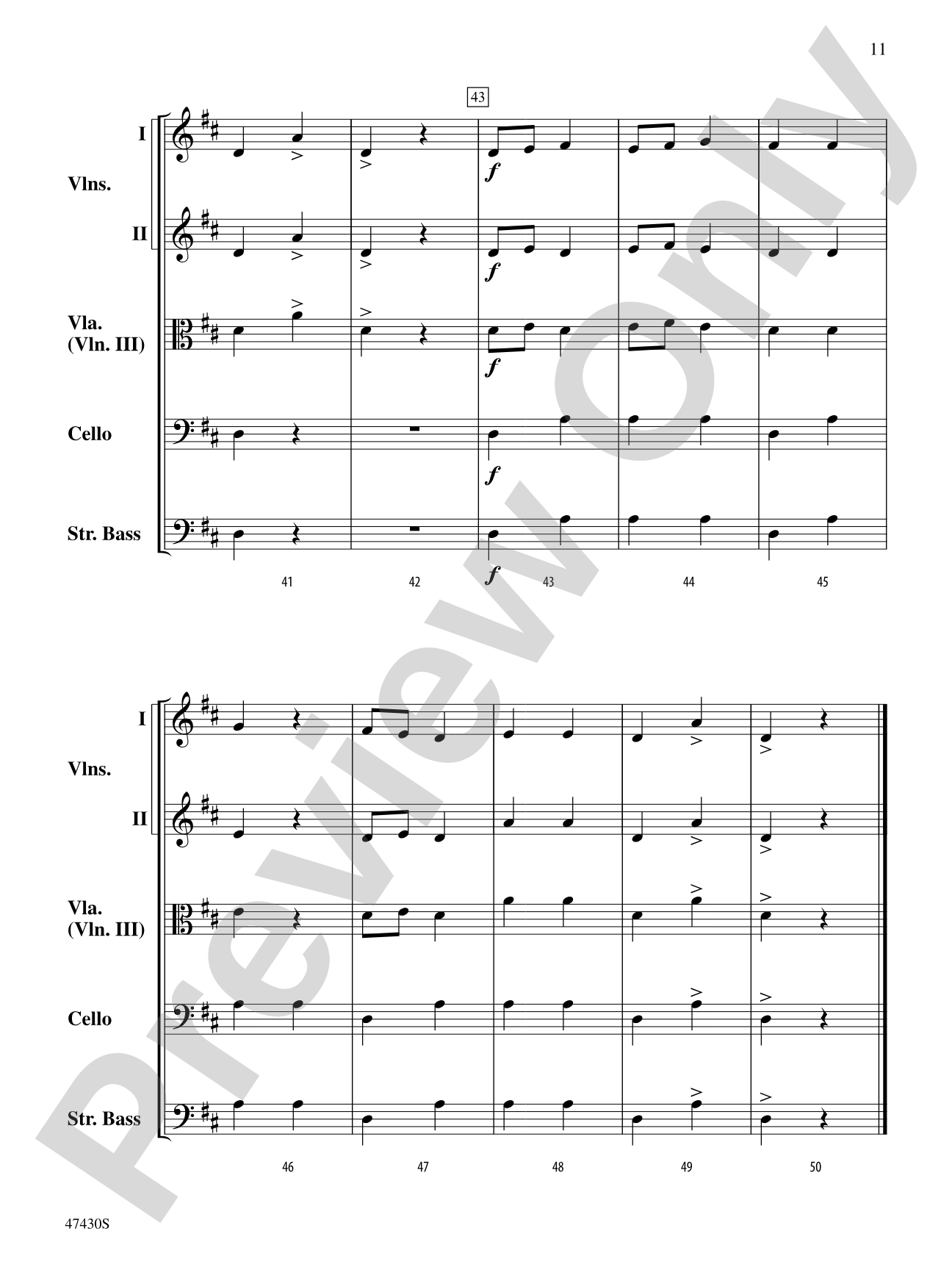 Sky Suite: String Orchestra Conductor Score & Parts