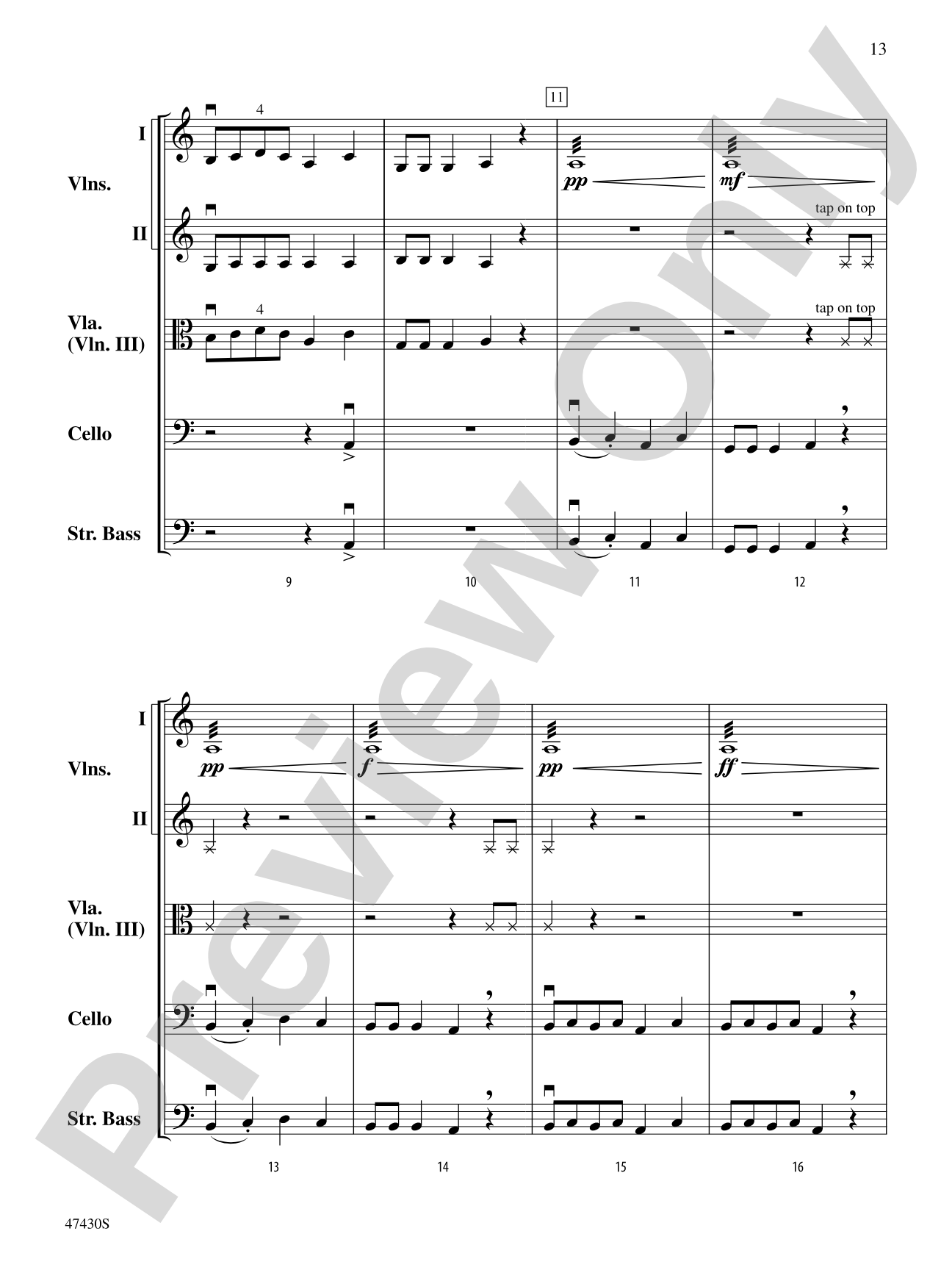 Sky Suite: String Orchestra Conductor Score & Parts