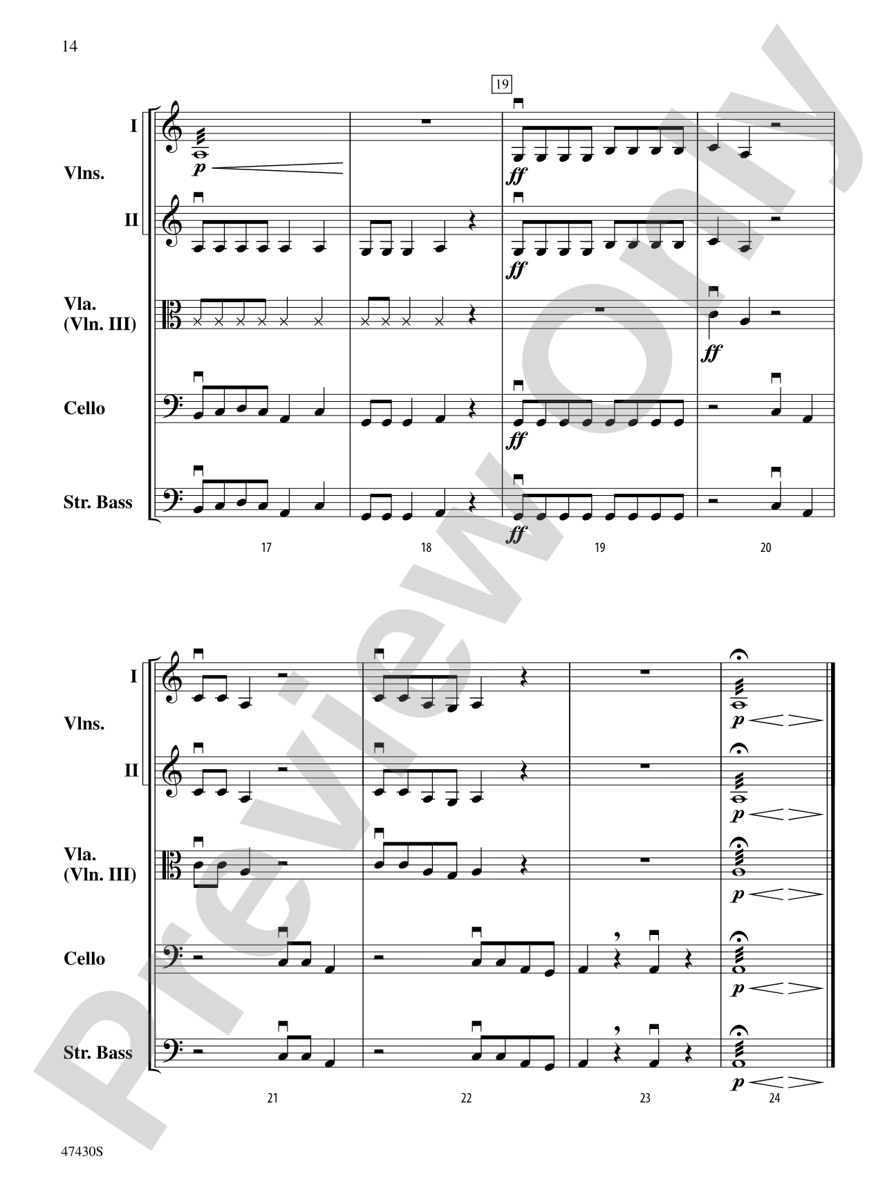 Sky Suite: String Orchestra Conductor Score & Parts