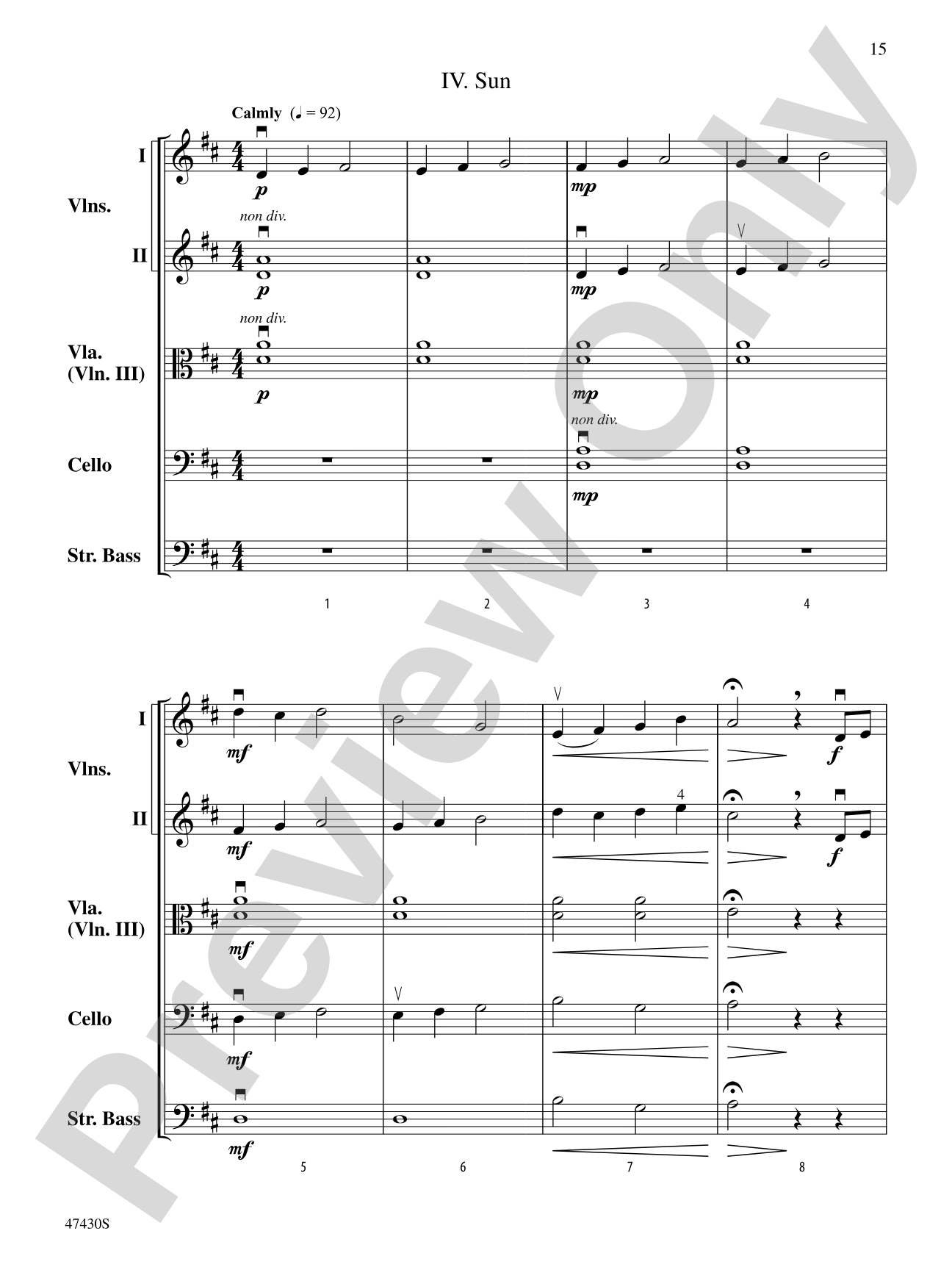 Sky Suite: String Orchestra Conductor Score & Parts