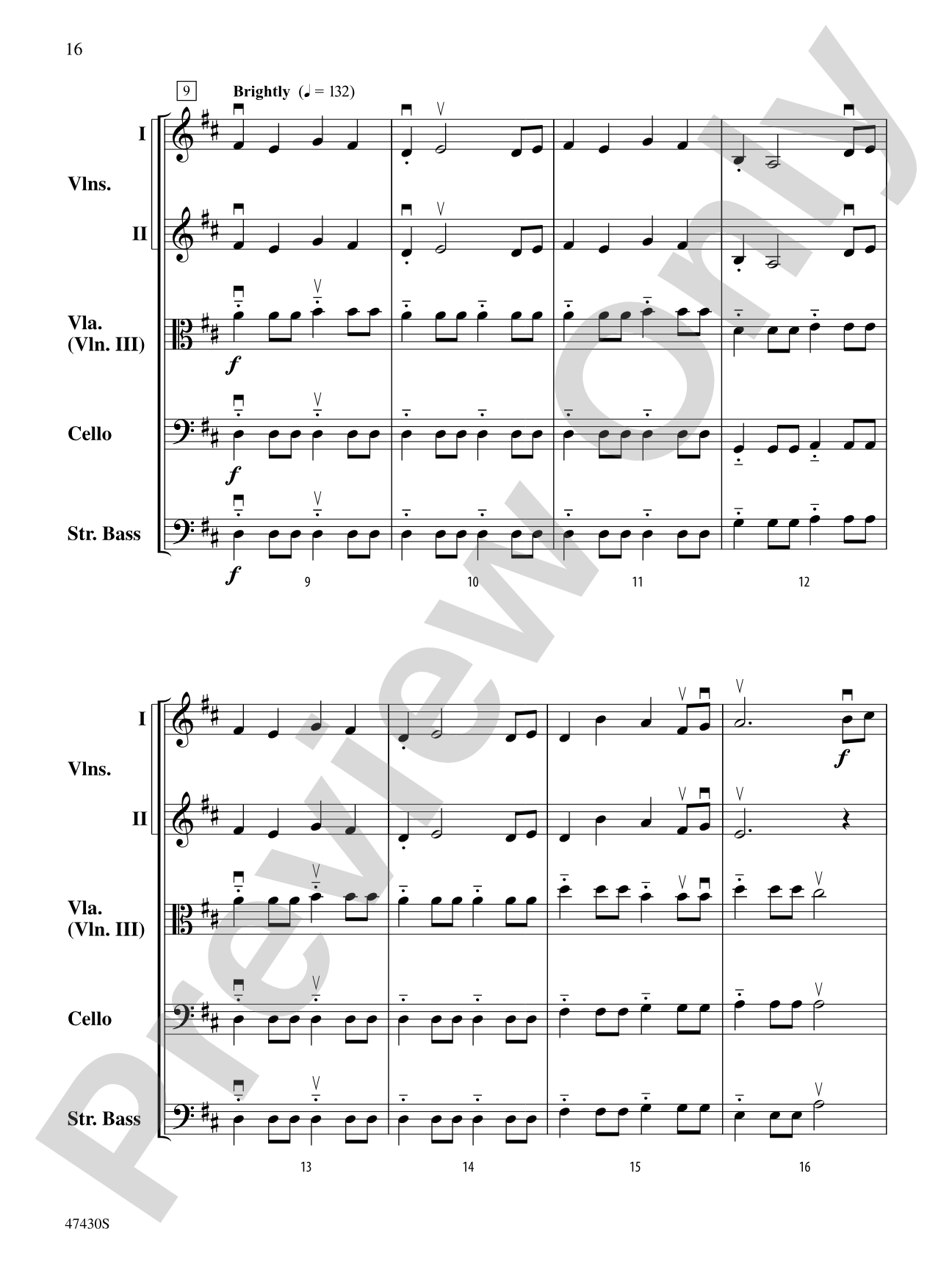 Sky Suite: String Orchestra Conductor Score & Parts