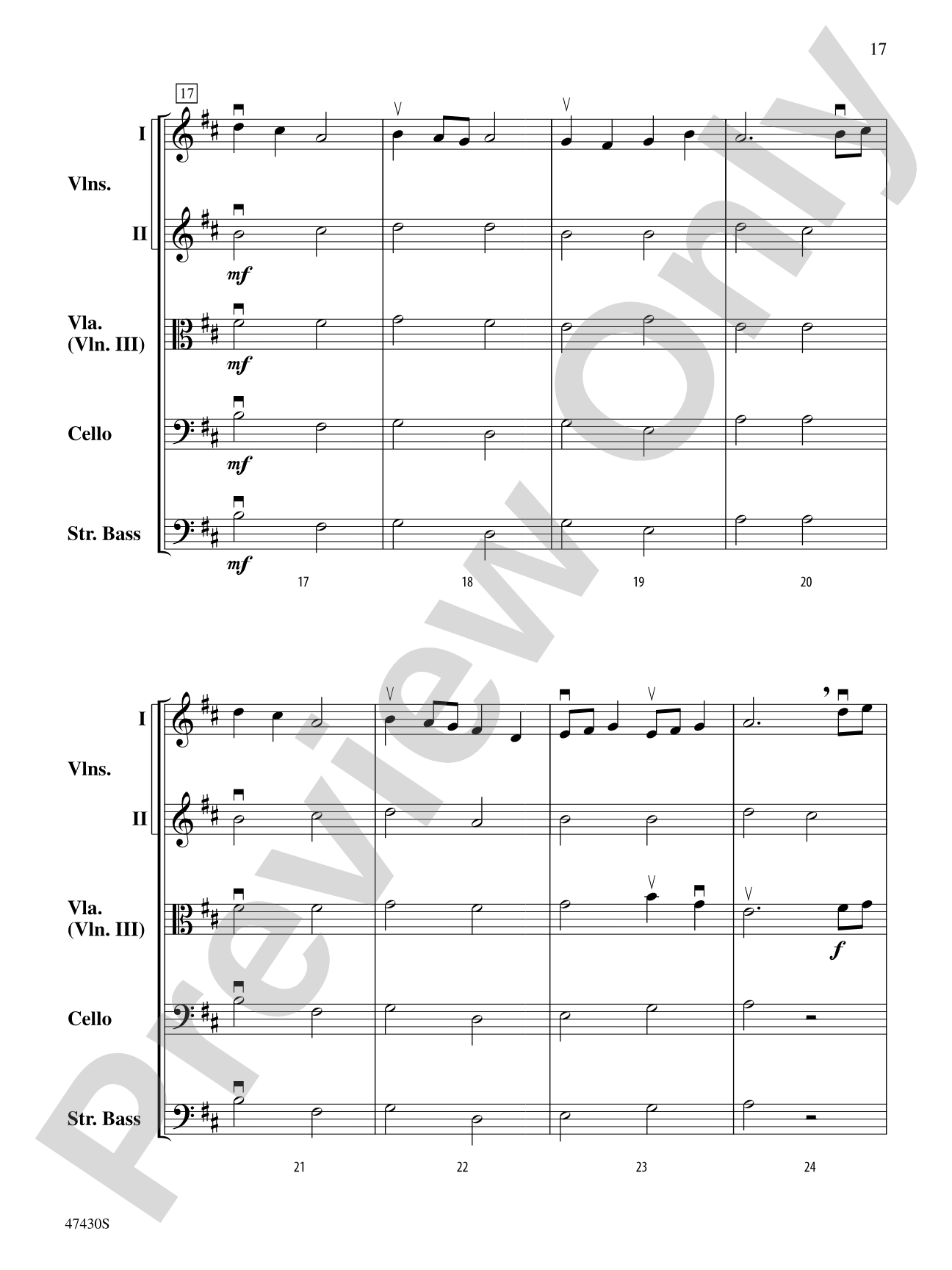 Sky Suite: String Orchestra Conductor Score & Parts