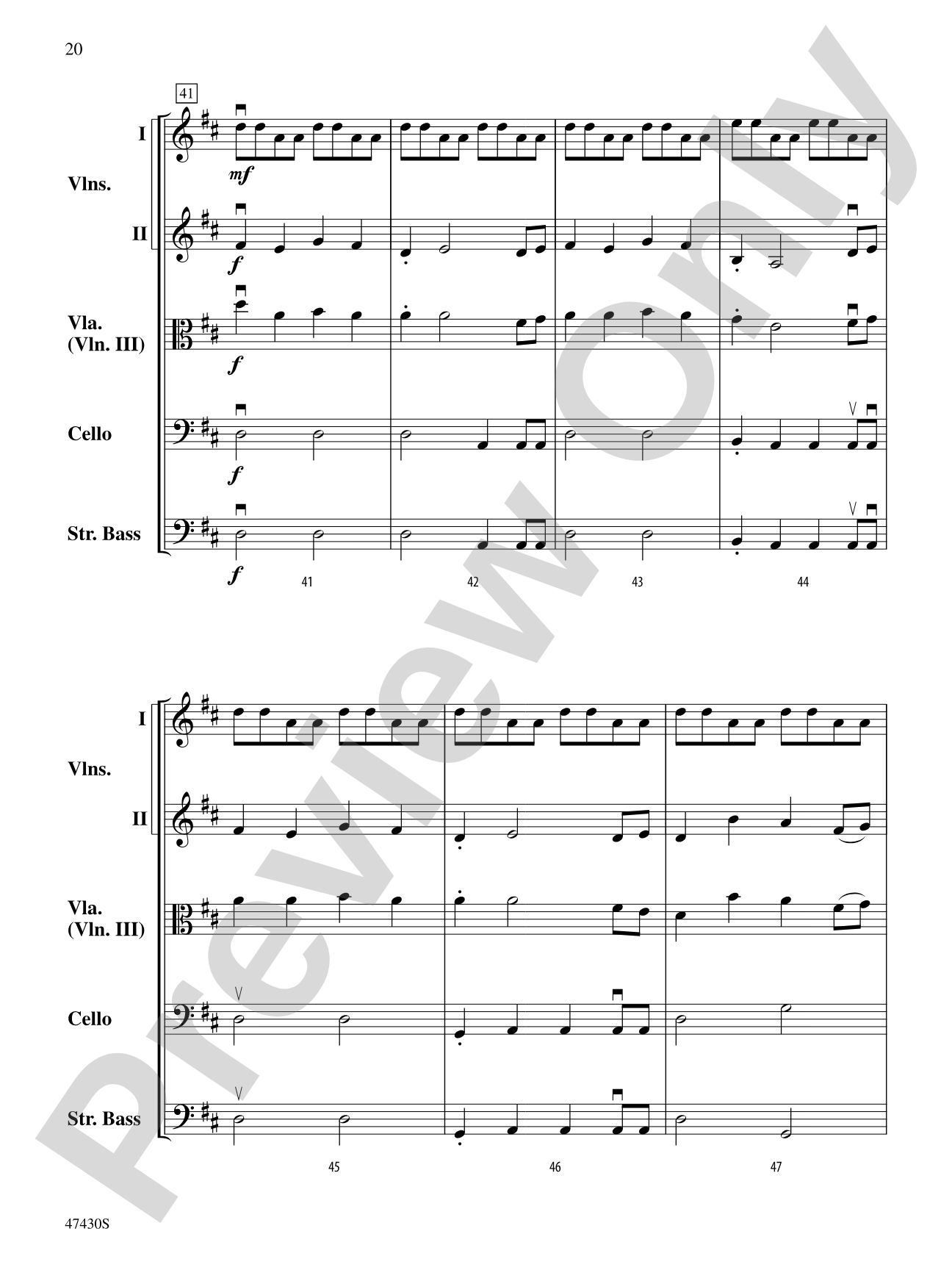 Sky Suite: String Orchestra Conductor Score & Parts