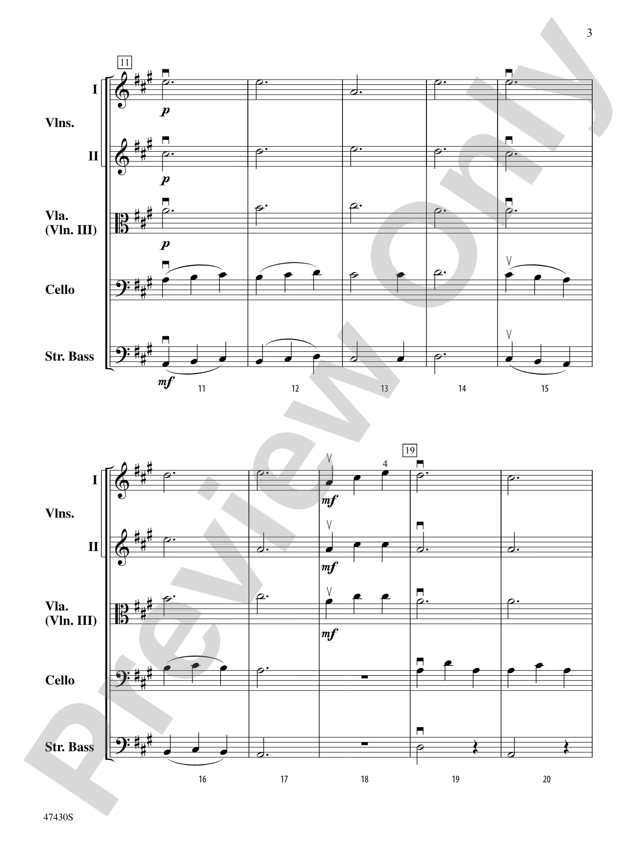 Sky Suite: String Orchestra Conductor Score & Parts