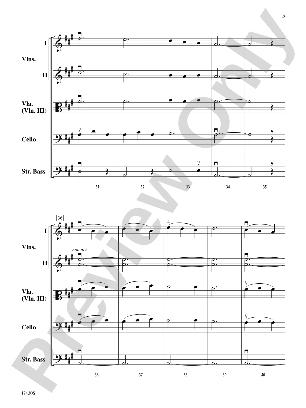 Sky Suite: String Orchestra Conductor Score & Parts