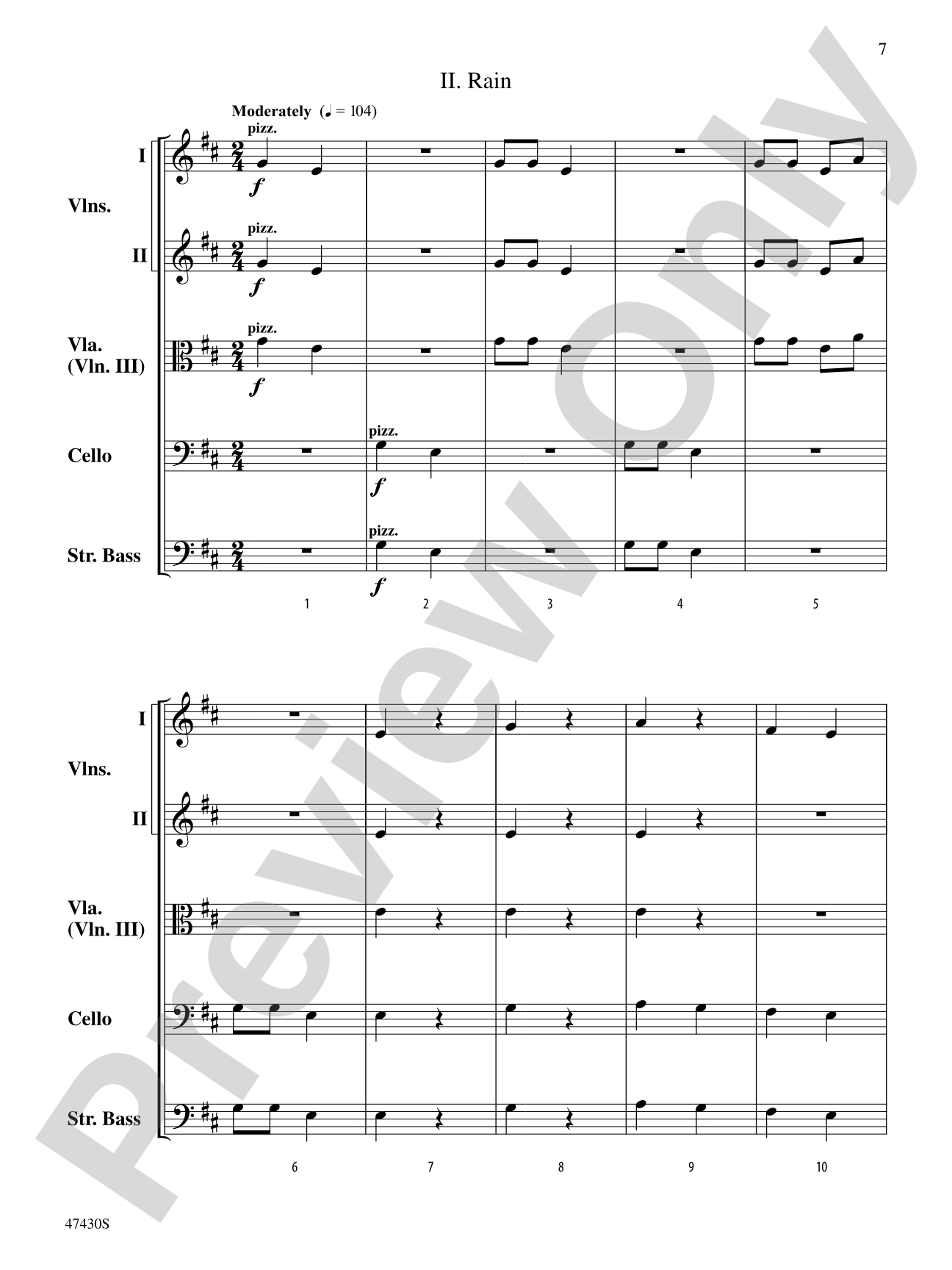 Sky Suite: String Orchestra Conductor Score & Parts