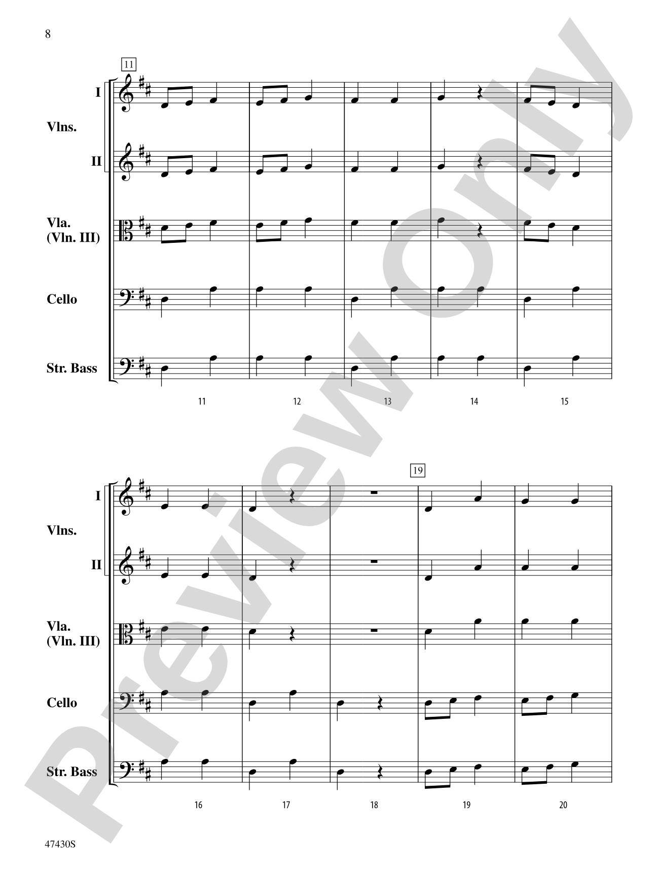 Sky Suite: String Orchestra Conductor Score & Parts