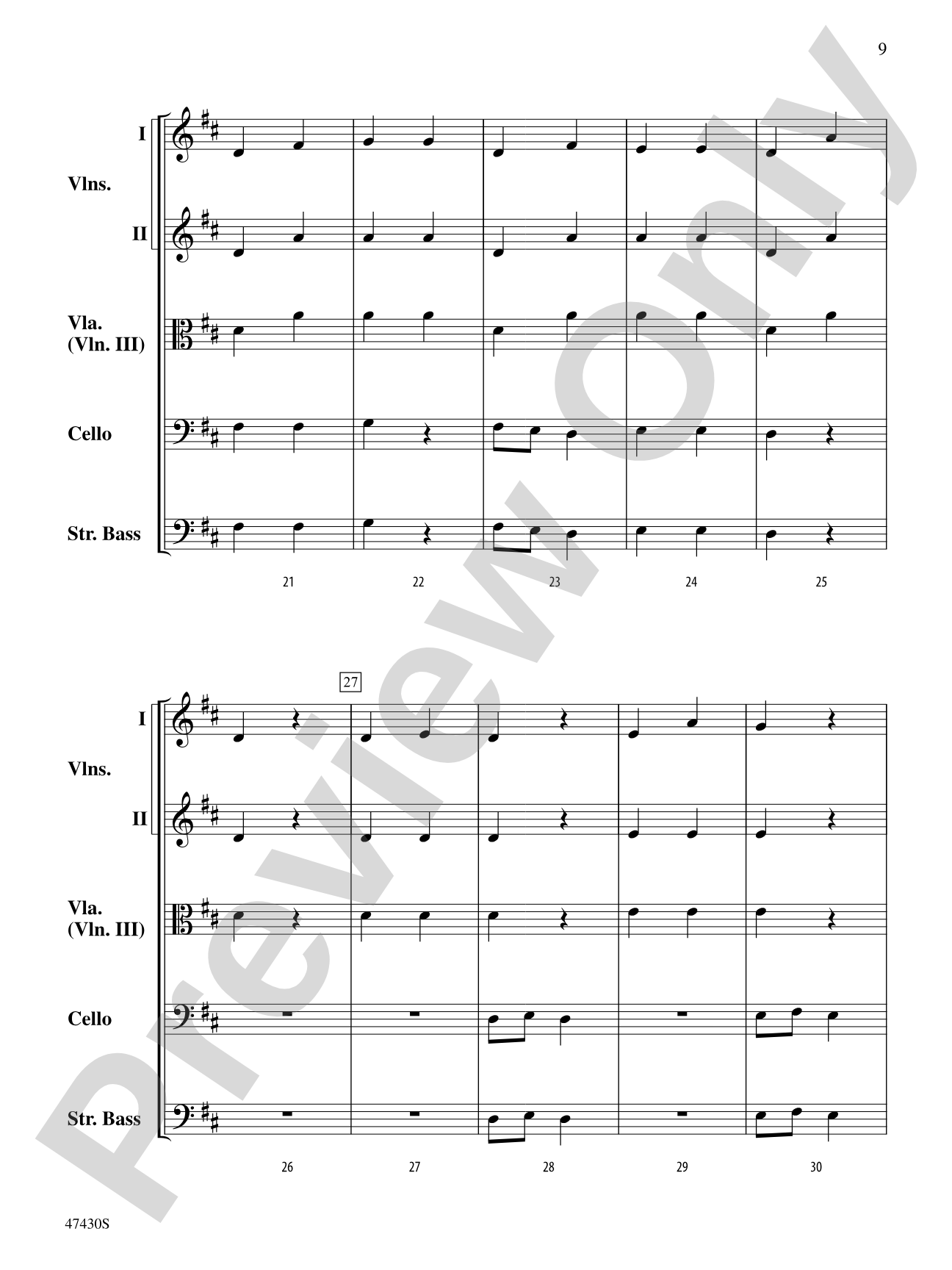 Sky Suite: String Orchestra Conductor Score & Parts