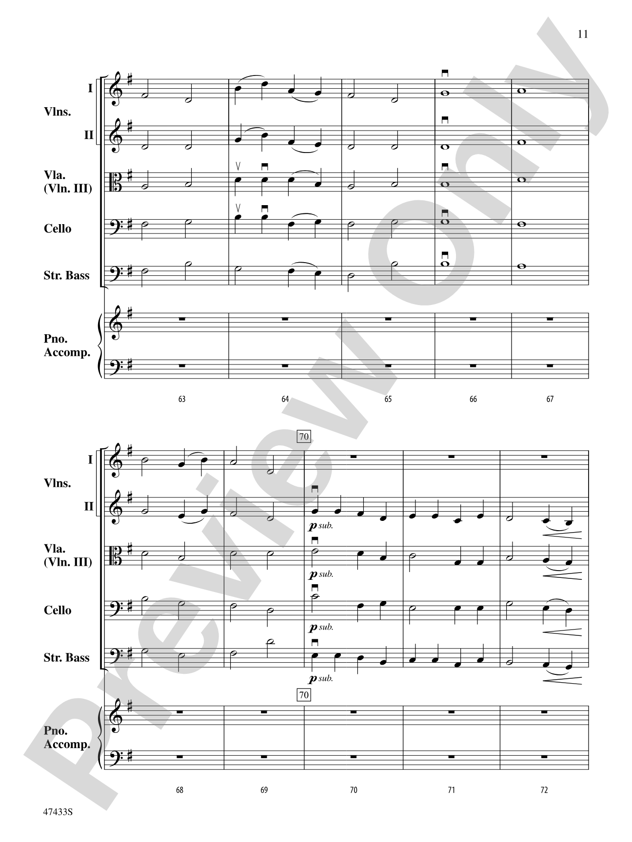 Themes from Pictures at an Exhibition: String Orchestra Conductor Score & Parts