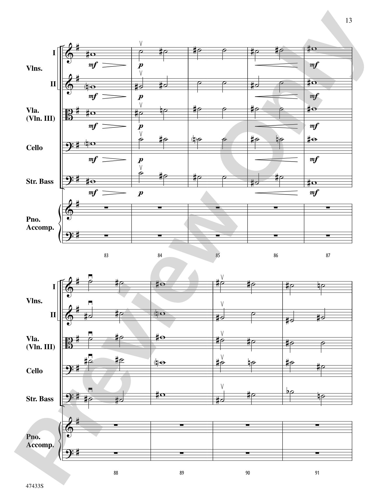 Themes from Pictures at an Exhibition: String Orchestra Conductor Score & Parts
