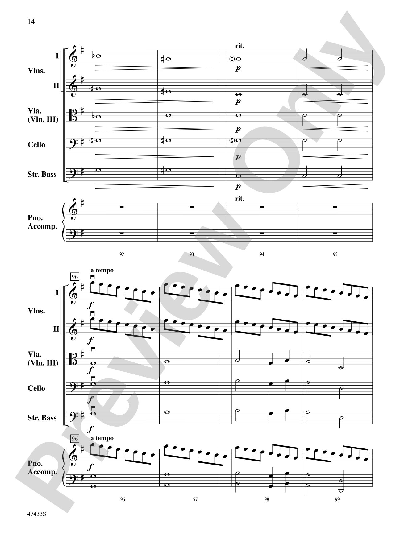 Themes from Pictures at an Exhibition: String Orchestra Conductor Score & Parts