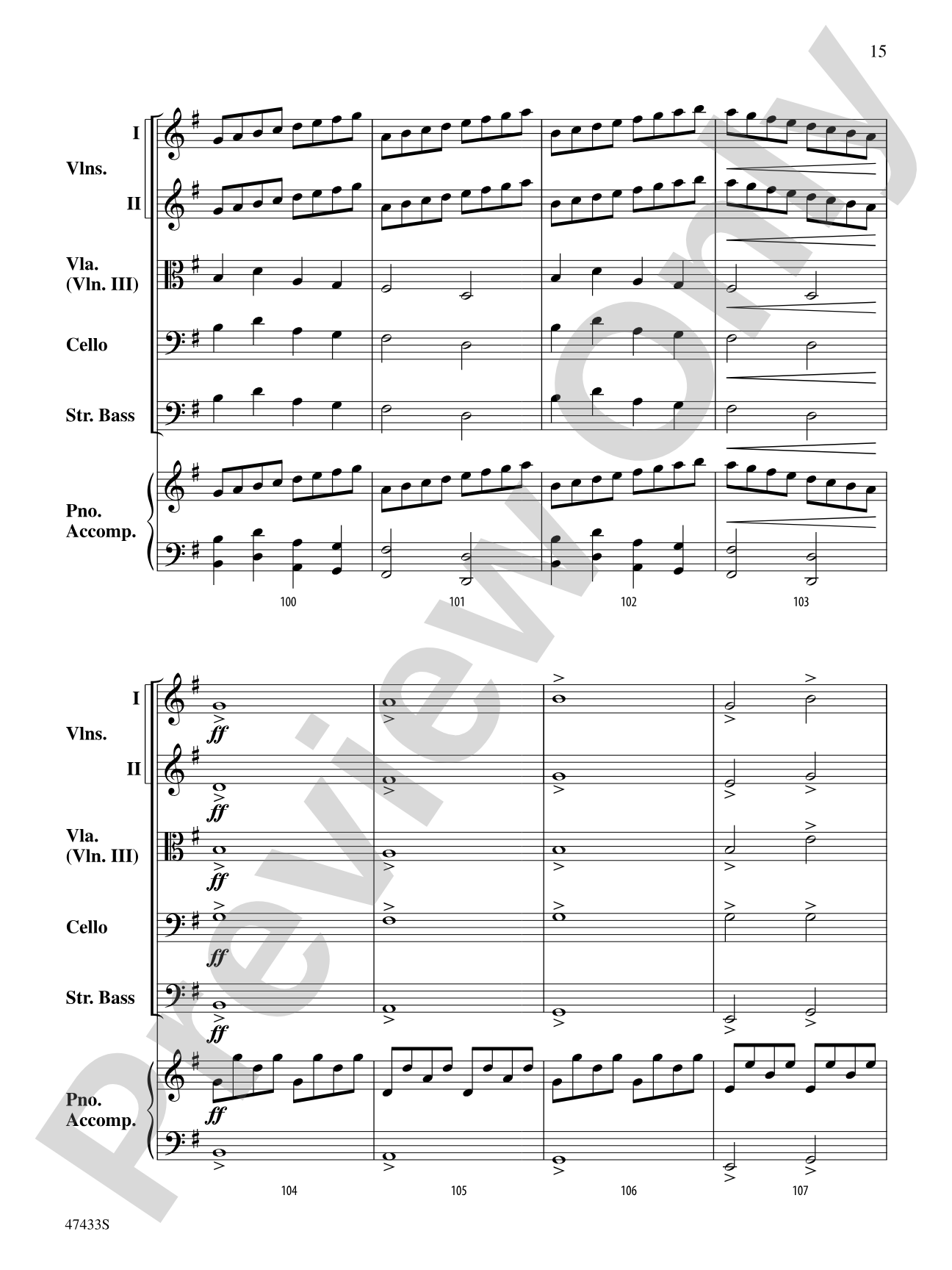 Themes from Pictures at an Exhibition: String Orchestra Conductor Score & Parts