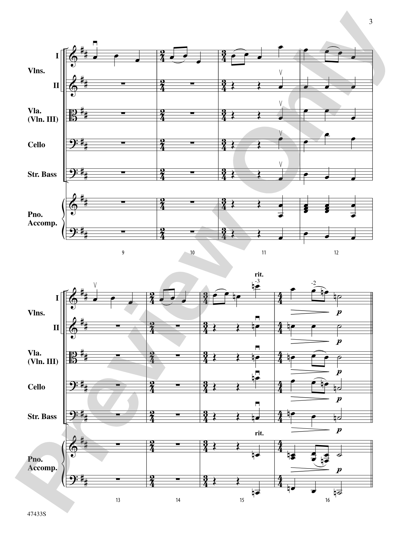 Themes from Pictures at an Exhibition: String Orchestra Conductor Score & Parts