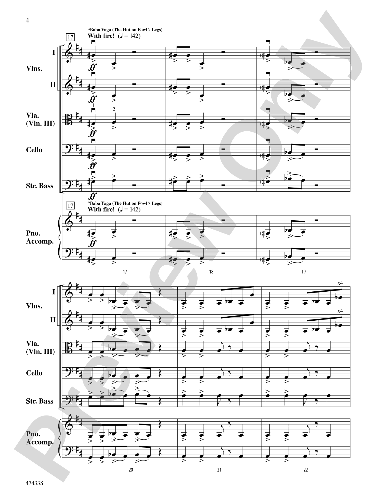 Themes from Pictures at an Exhibition: String Orchestra Conductor Score & Parts