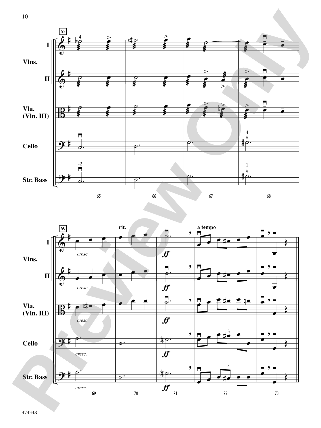 Venetian Boat Song: String Orchestra Conductor Score & Parts