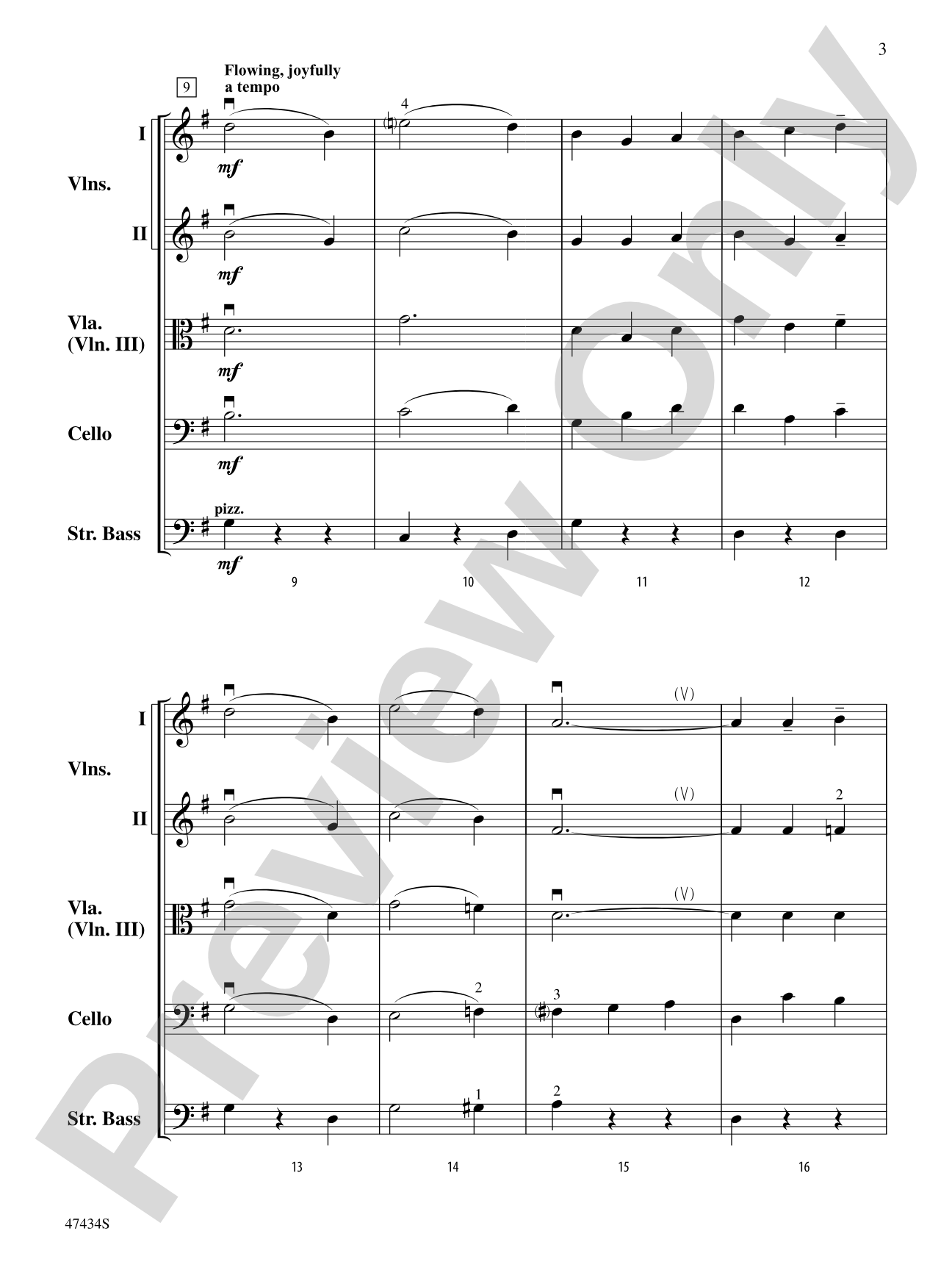 Venetian Boat Song: String Orchestra Conductor Score & Parts