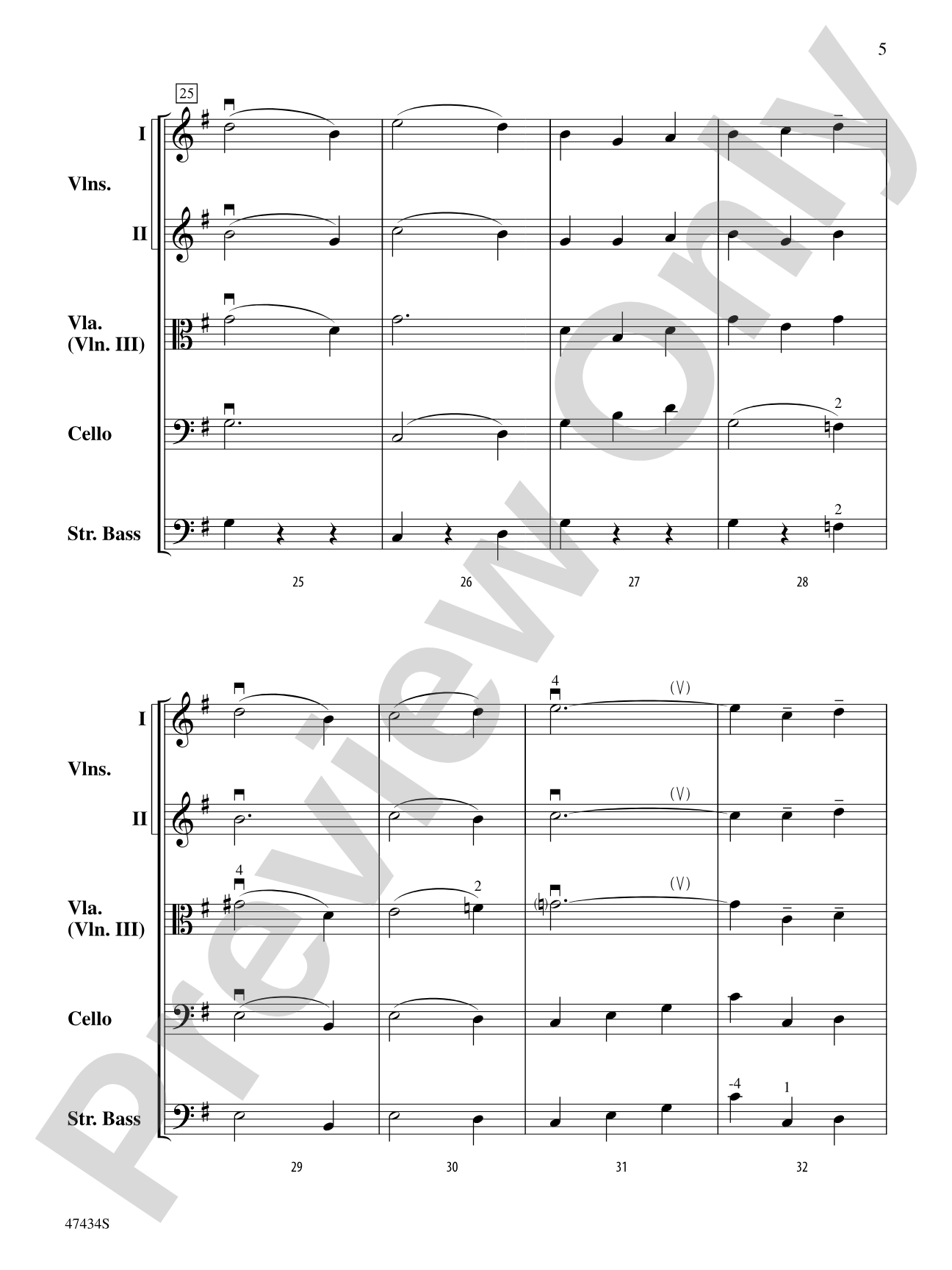 Venetian Boat Song: String Orchestra Conductor Score & Parts