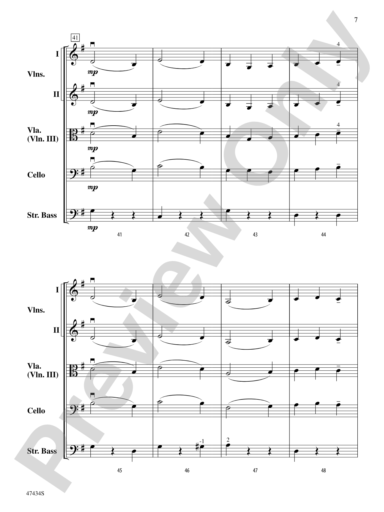 Venetian Boat Song: String Orchestra Conductor Score & Parts