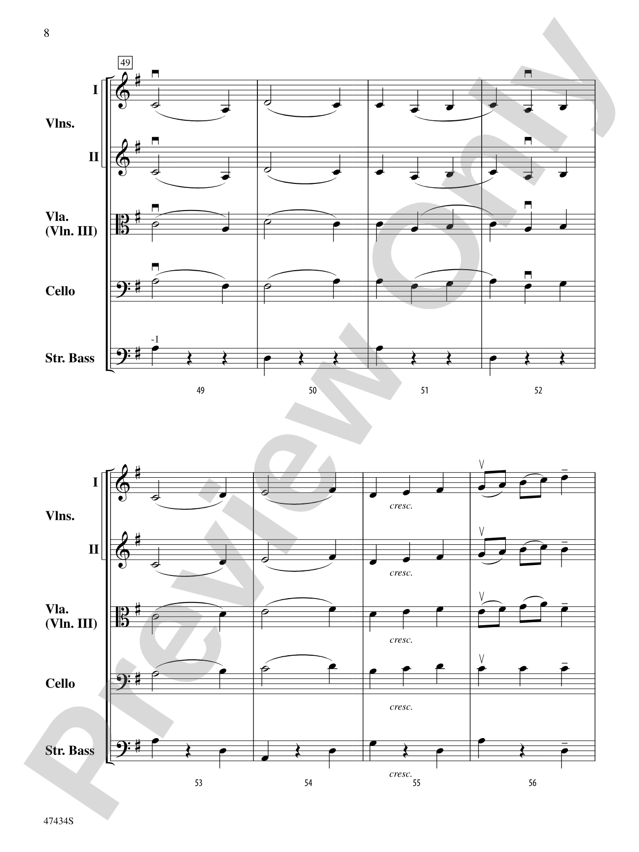 Venetian Boat Song: String Orchestra Conductor Score & Parts