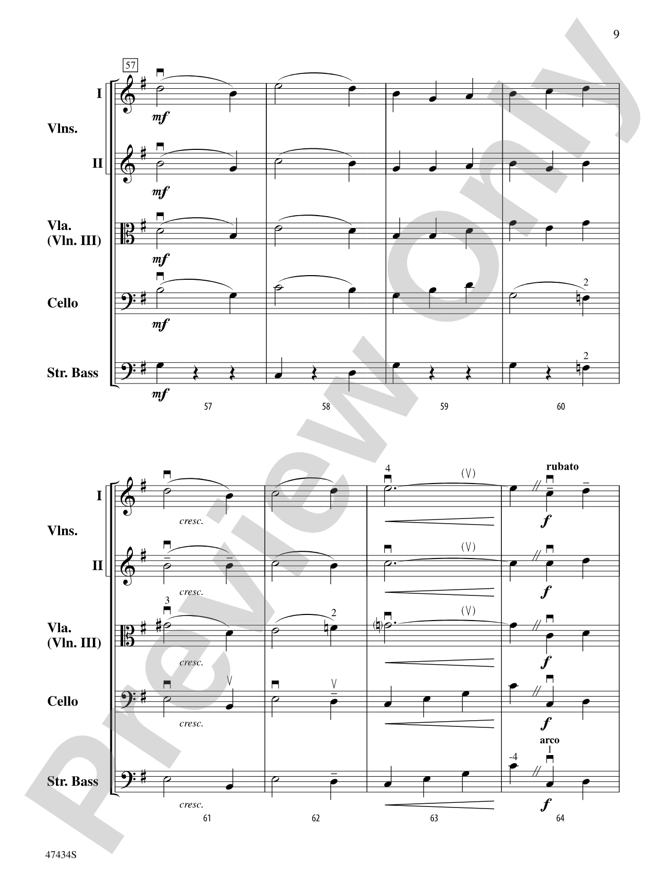 Venetian Boat Song: String Orchestra Conductor Score & Parts