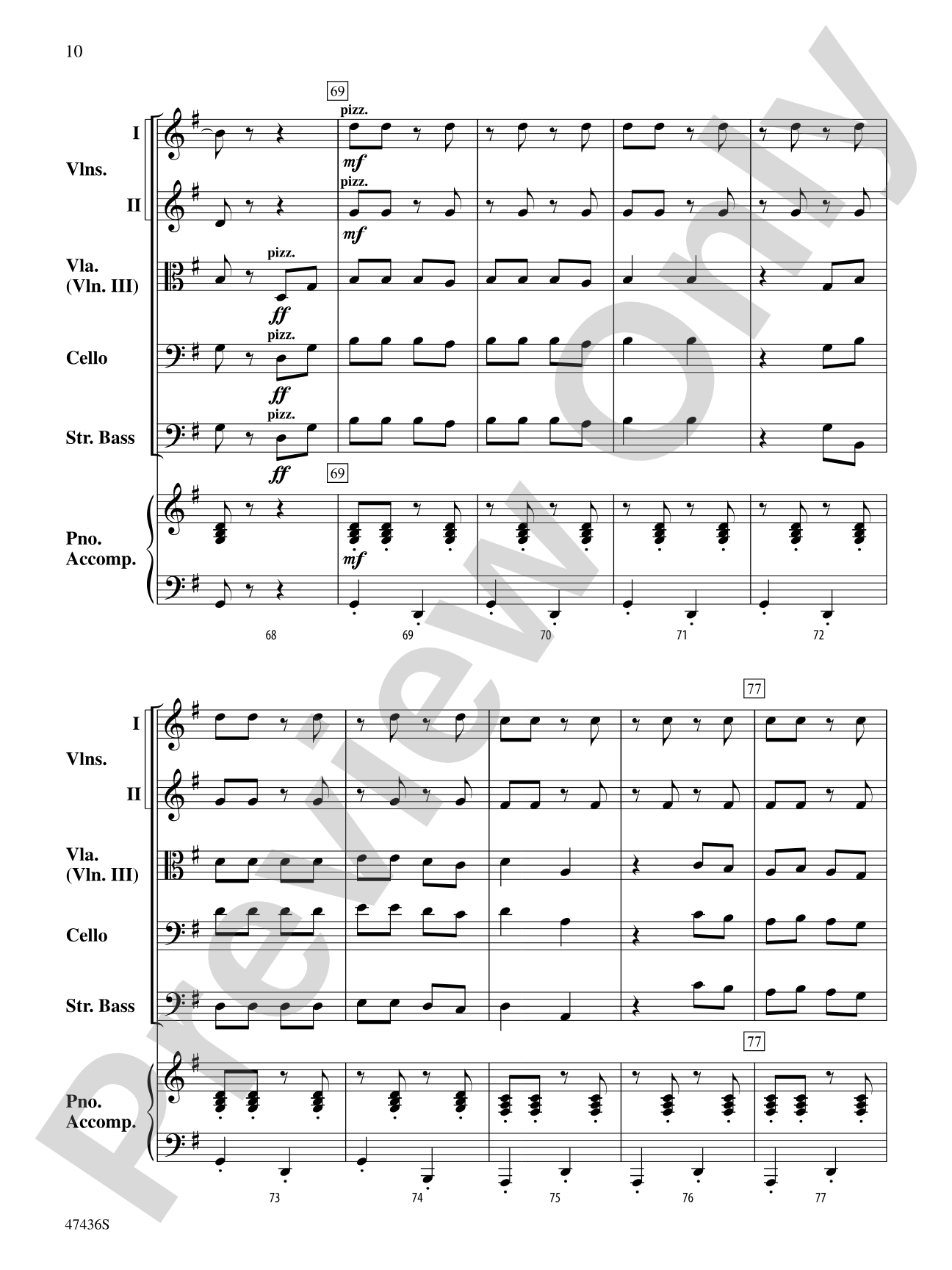 La Fiesta de Cuerdas: String Orchestra Conductor Score & Parts