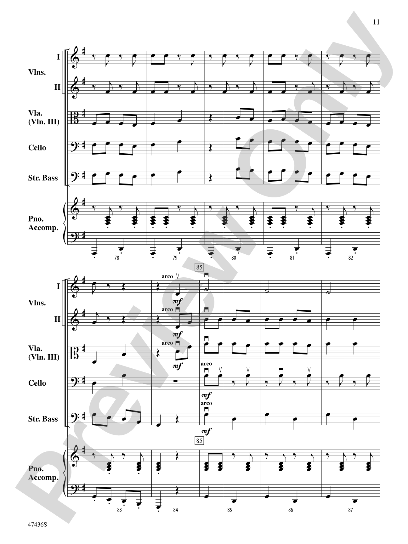 La Fiesta de Cuerdas: String Orchestra Conductor Score & Parts