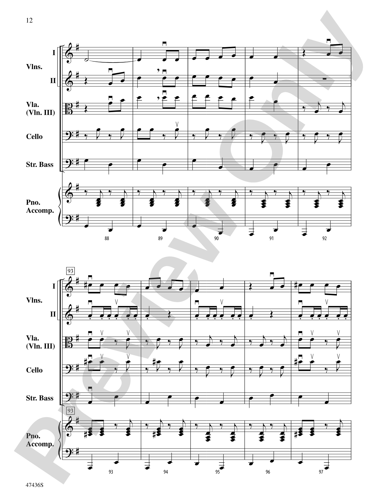 La Fiesta de Cuerdas: String Orchestra Conductor Score & Parts