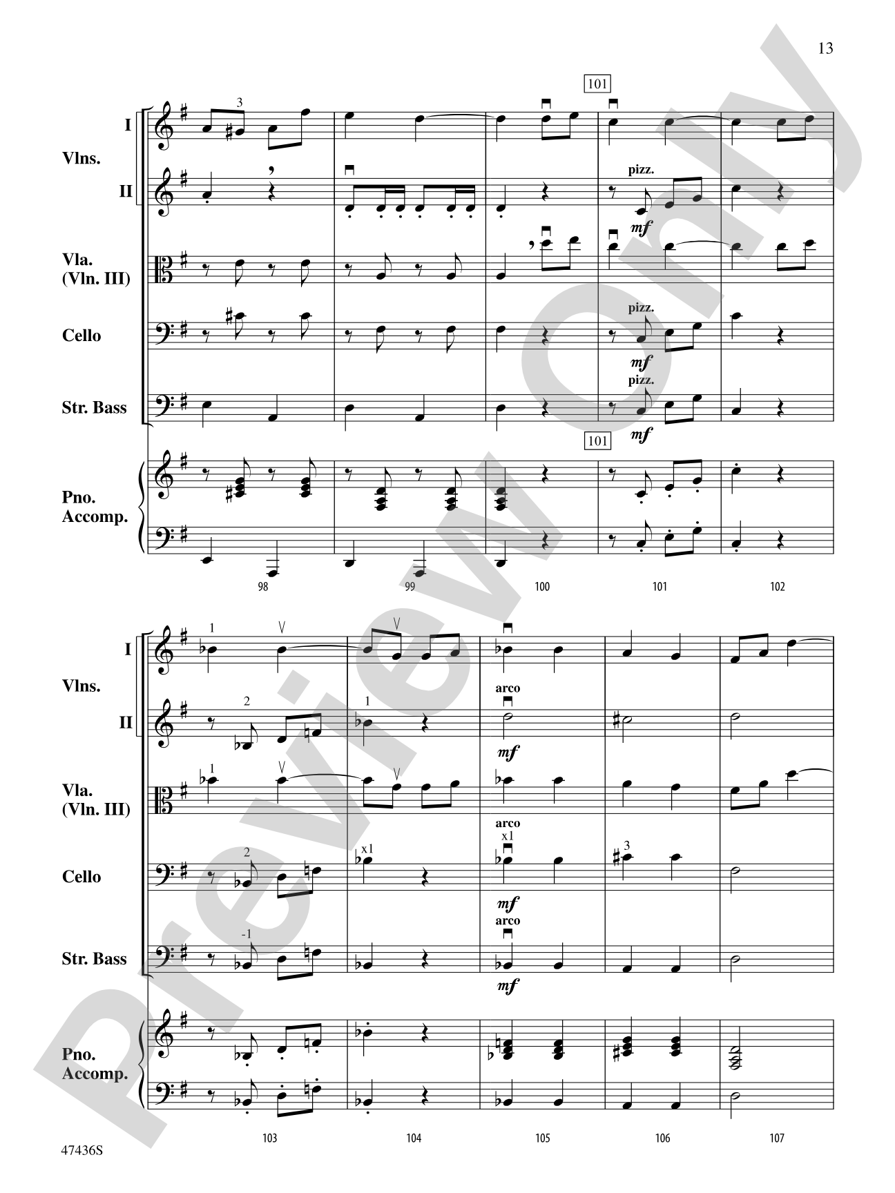 La Fiesta de Cuerdas: String Orchestra Conductor Score & Parts